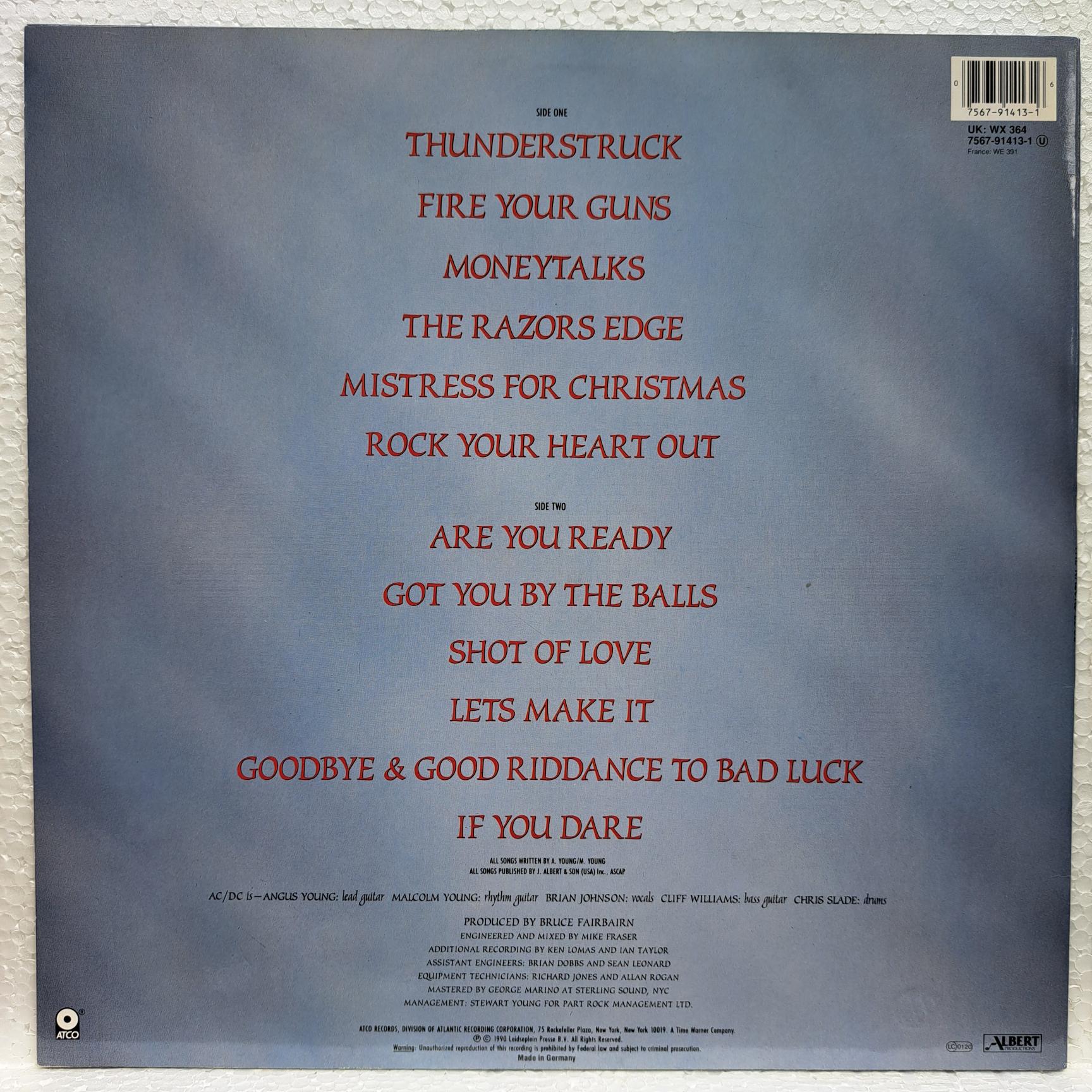 AC/DC – The Razors Edge Disc VINIL LP VG+ (box8) ACDC AC-DC AC DC - imagine 3