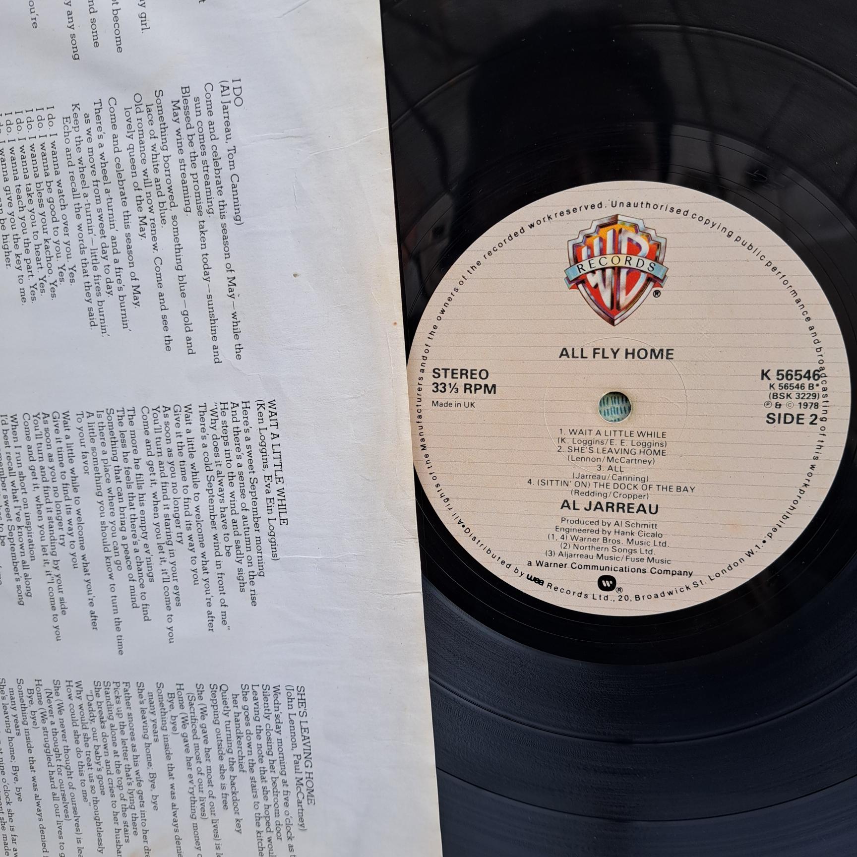Al Jarreau – All Fly Home Disc VINIL LP VG VG+ (box5) UK - imagine 2