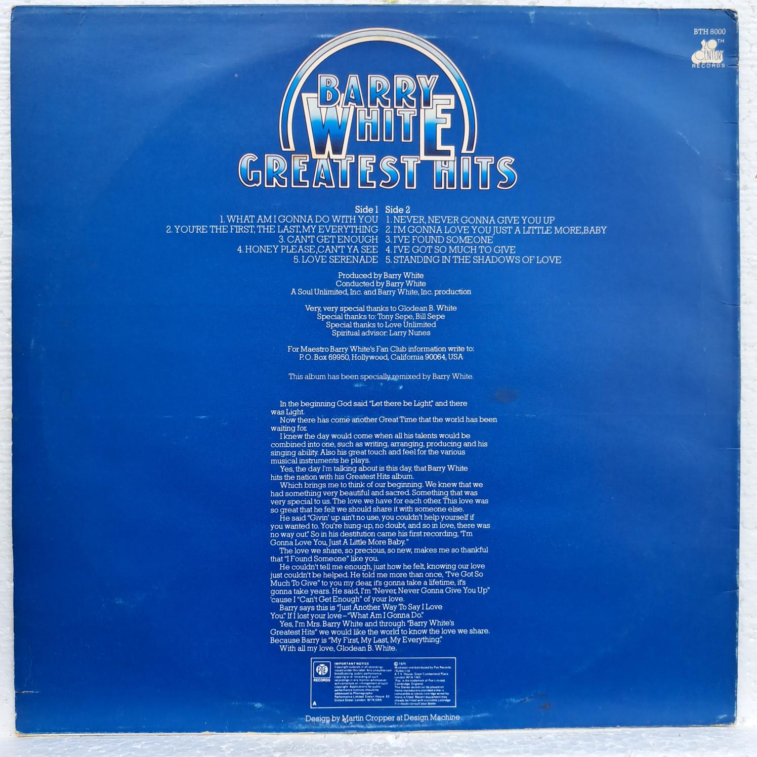 Barry White – Greatest Hits Disc VINIL LP VG VG+ (box5) - imagine 3