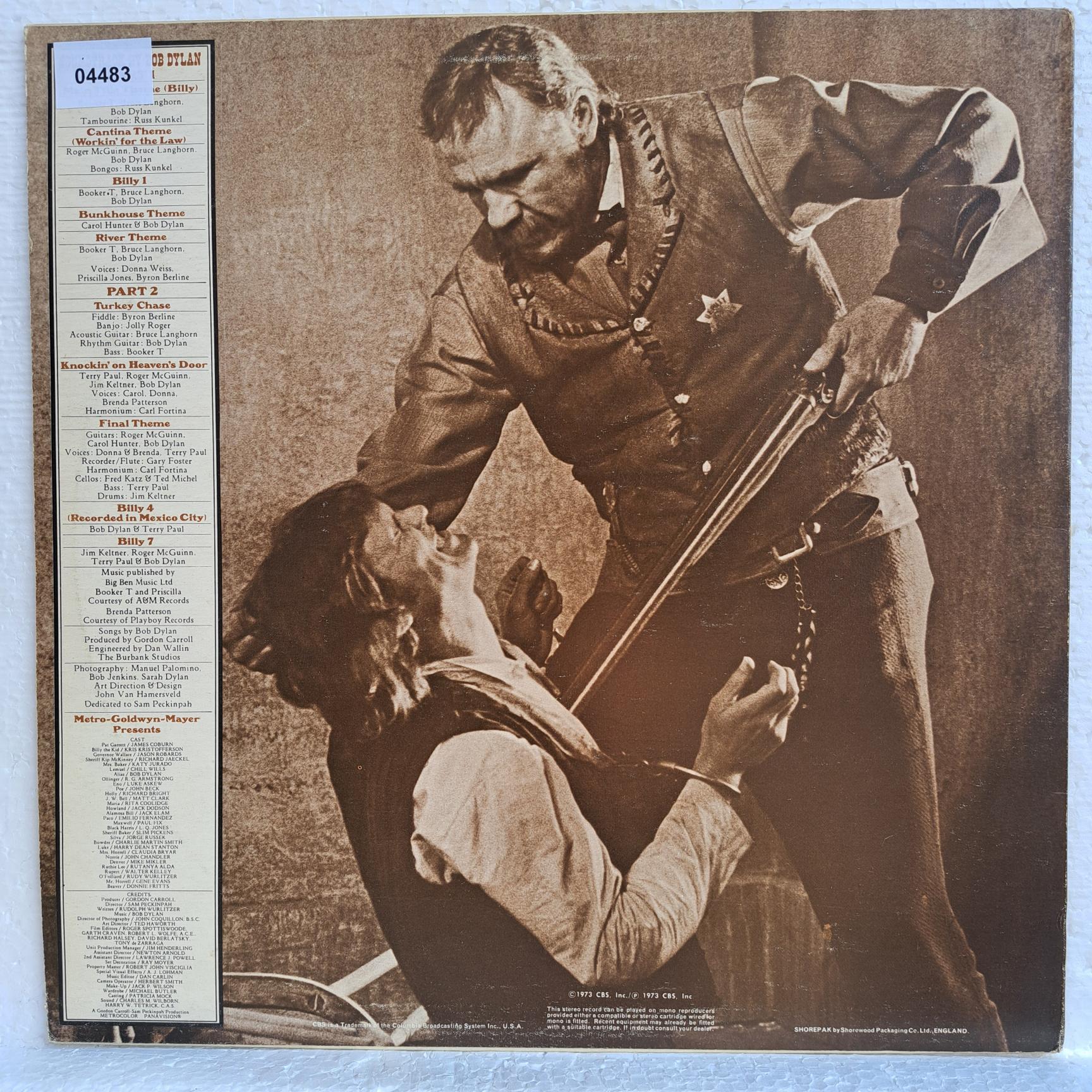 Bob Dylan – Pat Garrett & Billy The Kid Disc VINIL LP VG VG- (box2)