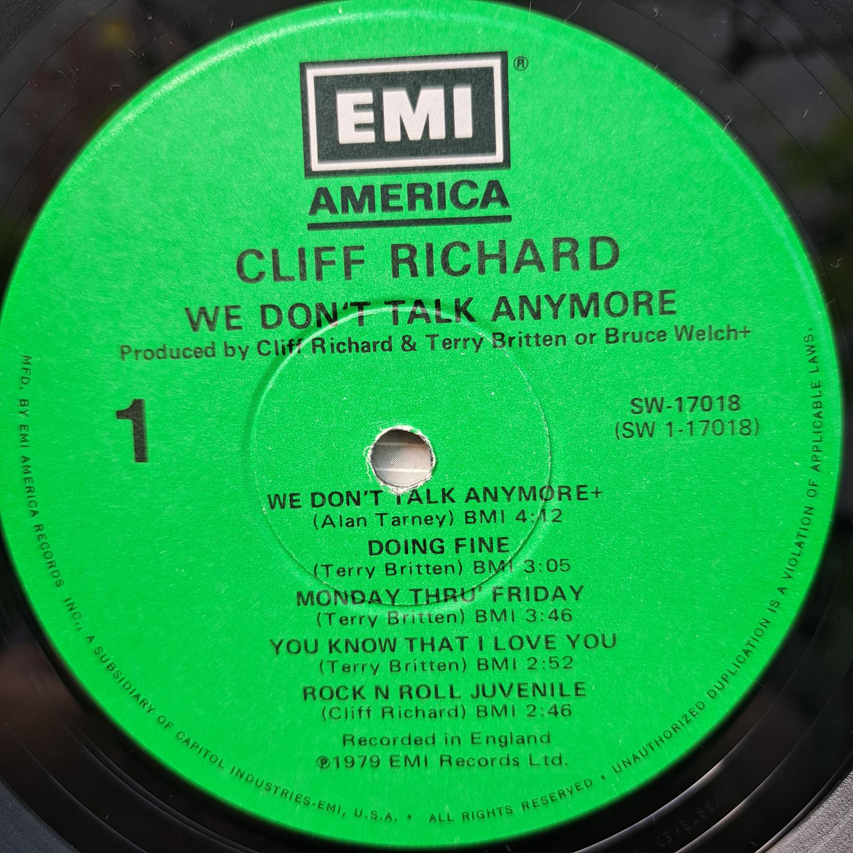 Cliff Richard – We Don't Talk Anymore Disc VINIL LP VG+ (box8) - imagine 2