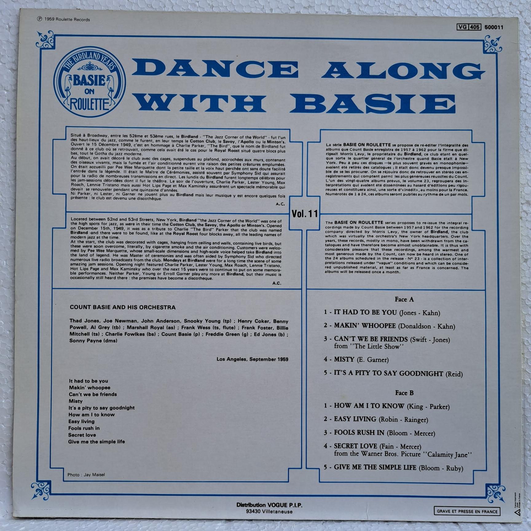 Count Basie And His Orchestra – Dance Along With Basie Disc VINIL LP VG+ (box6) - imagine 2