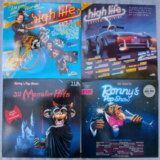 Desireless - New Order - Sade - Europe - Van Hallen - Blue System - Ofra Haza - Sandra - Fancy  ... Disc VINIL LP VG+ 2x high life - 2x Ronny’s Pop Show  (box8:5)  4 compilatii muzica anilor 80 cele mai bune hituri toate duble 8 discuri