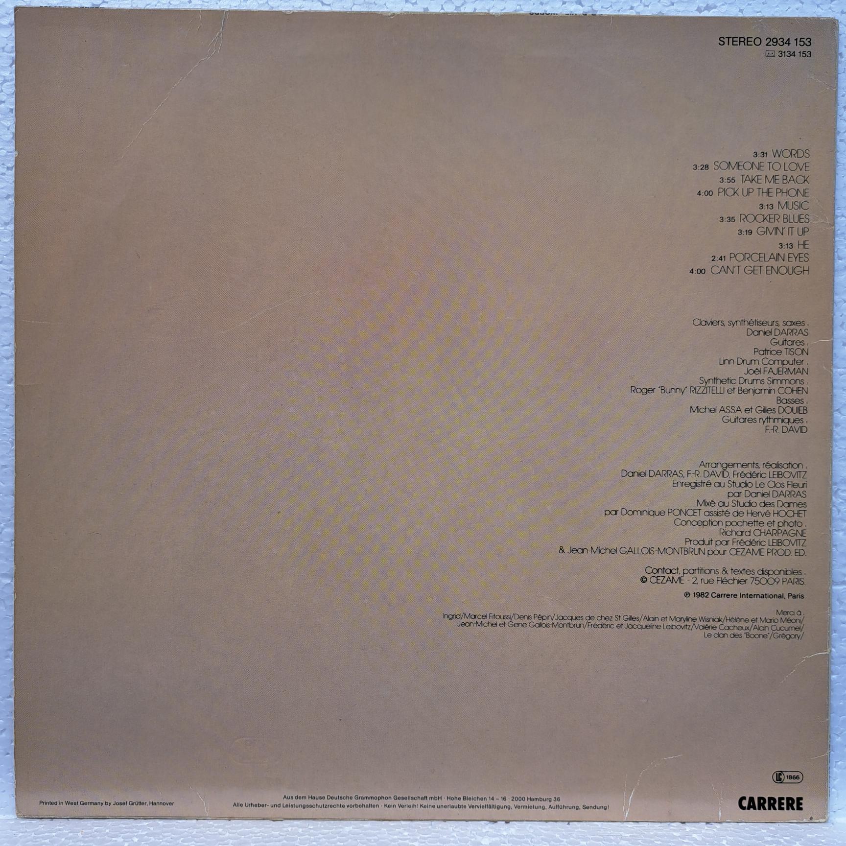 F-R David – Words Disc VINIL LP VG VG+ - imagine 3