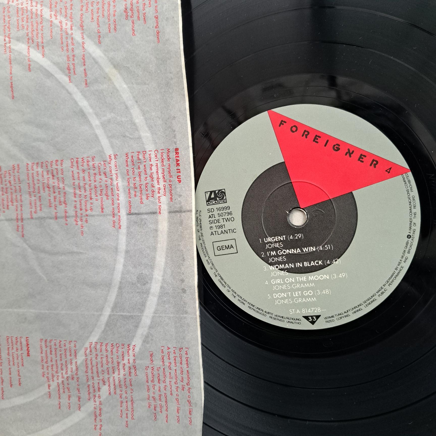 Foreigner – 4 Disc VINIL LP VG+ (box7) - imagine 3