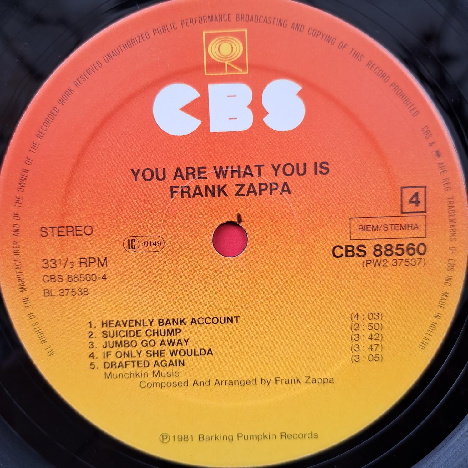 Frank Zappa – You Are What You Is Disc VINIL LP VG+ (box5) - imagine 4