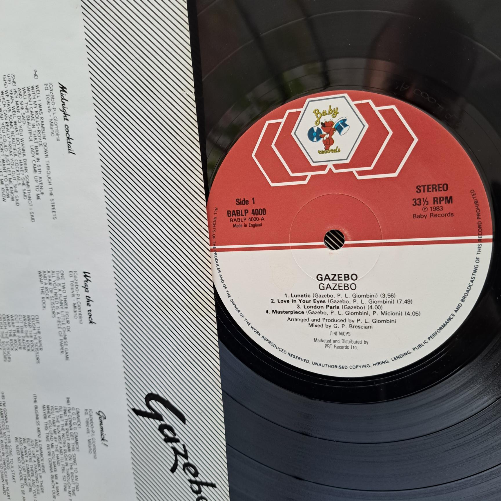 Gazebo – Gazebo same Disc VINIL LP VG (box8) - imagine 2