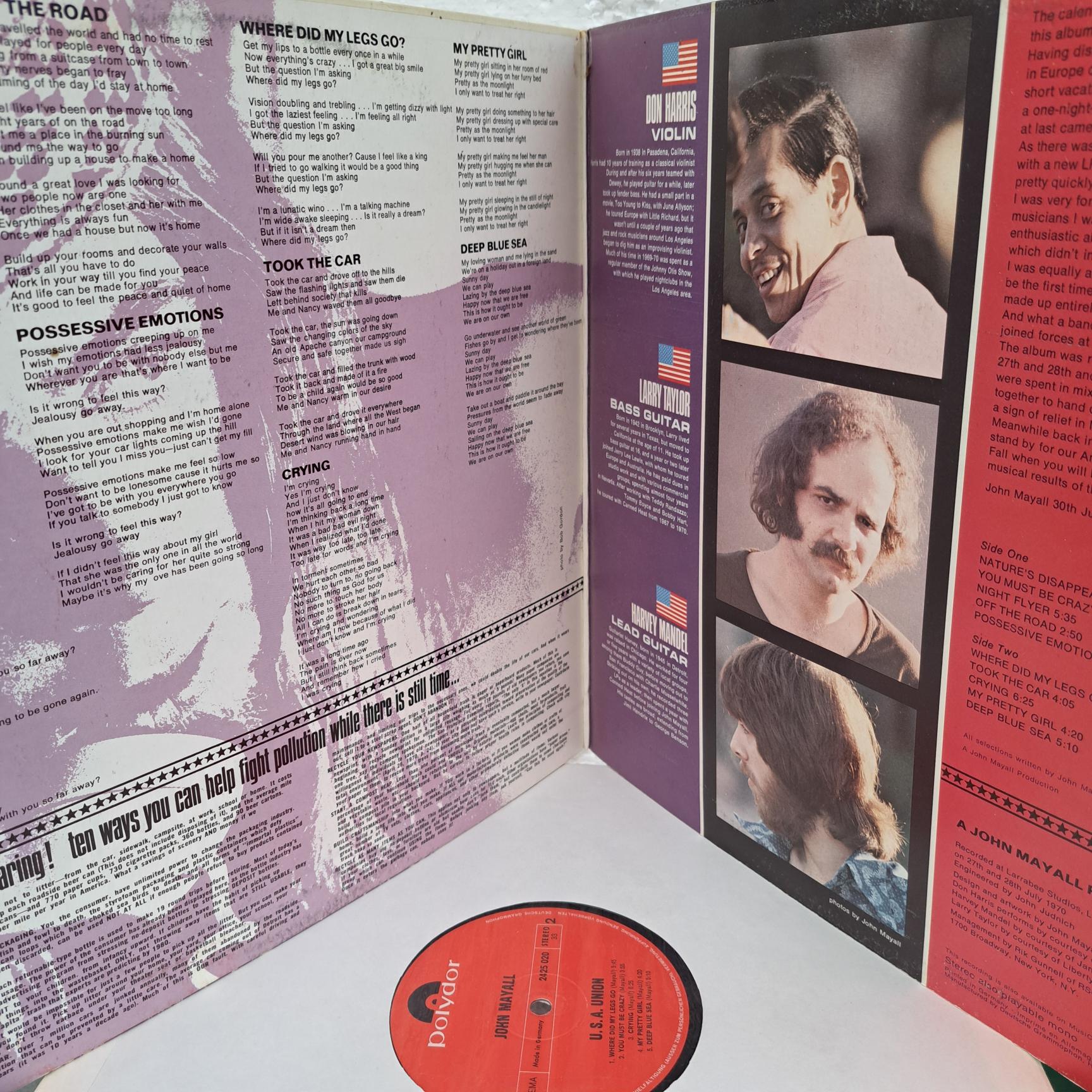 John Mayall – U.S.A. Union Disc VINIL LP VG VG- (box4) - imagine 3