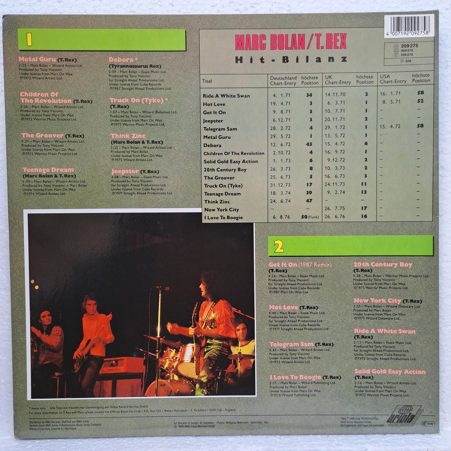 Marc Bolan / T. Rex – Starke Zeiten Disc VINIL LP VG VG+ (box8) - imagine 3