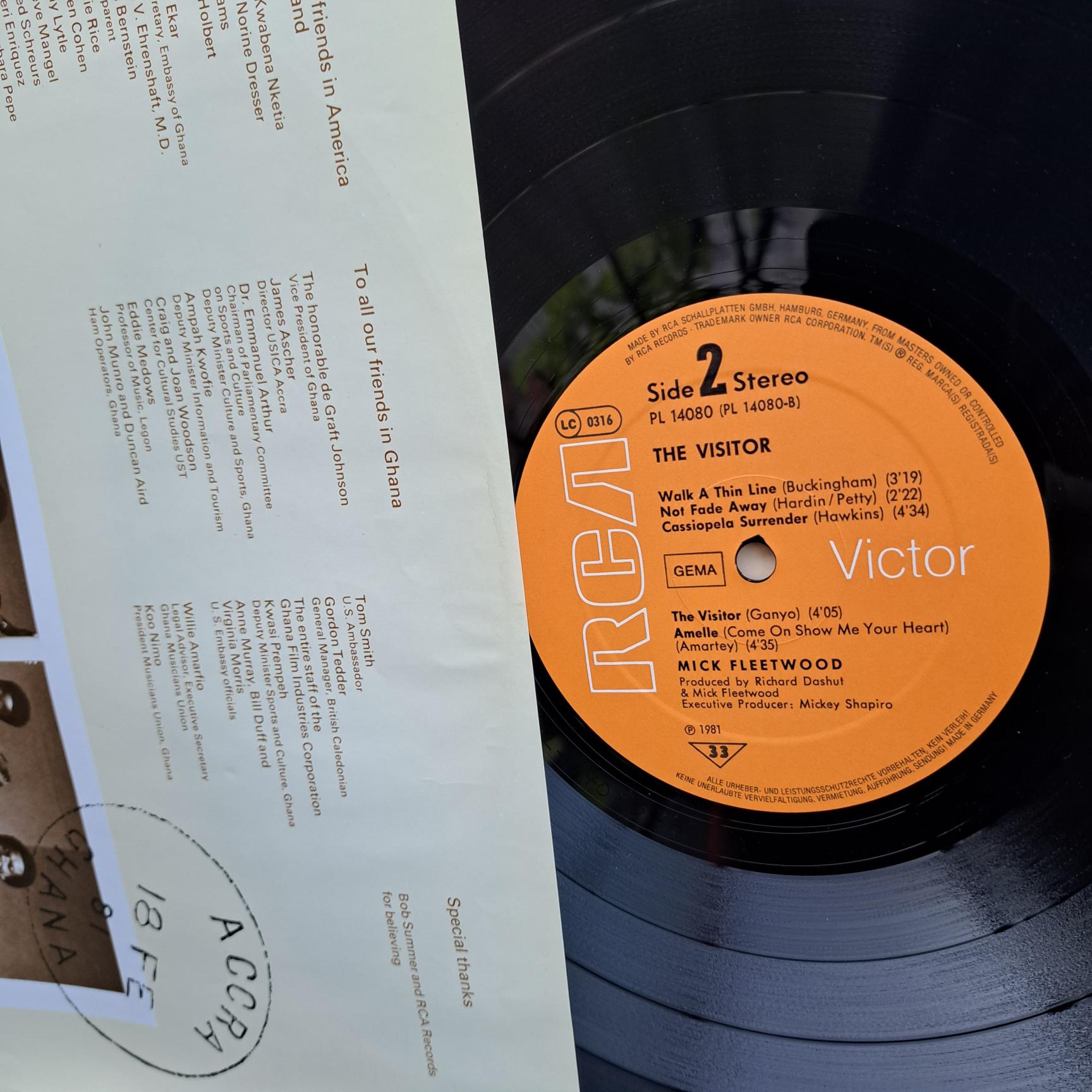 Mick Fleetwood – The Visitor Disc VINIL LP VG (box8) - imagine 4