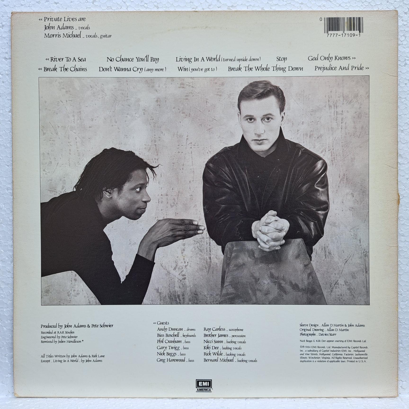 Private Lives – Prejudice And Pride Disc VINIL LP VG+ (box8) USA - imagine 3