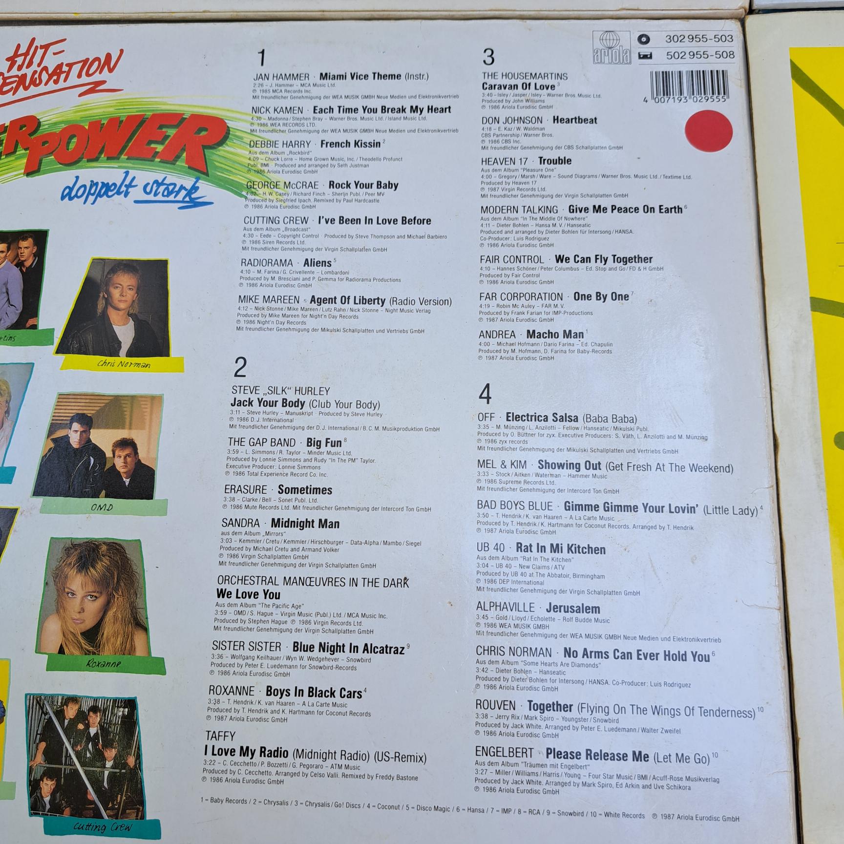 Radiorama - Erasure - Alphaville - Nick Kamen - Off - Bad Boys Blue - UB40 - Sandra - Modern Talking - C C Catch - muzica anilor 80 4 Compilatii 8 Discuri VINIL LP VG VG+ (box6:1) - imagine 3