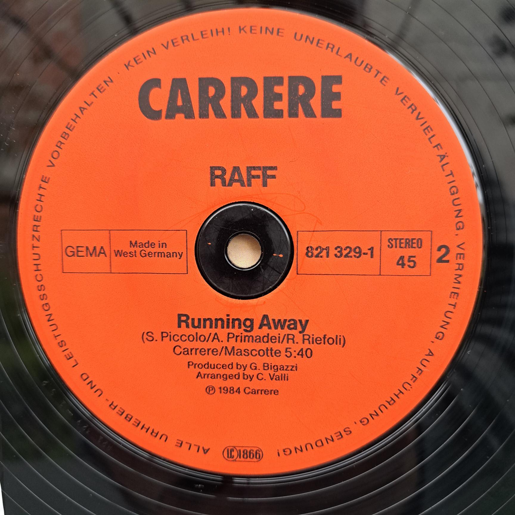 Raff – Self Control Disc VINIL MAXI VG VG+ (box4) - imagine 3