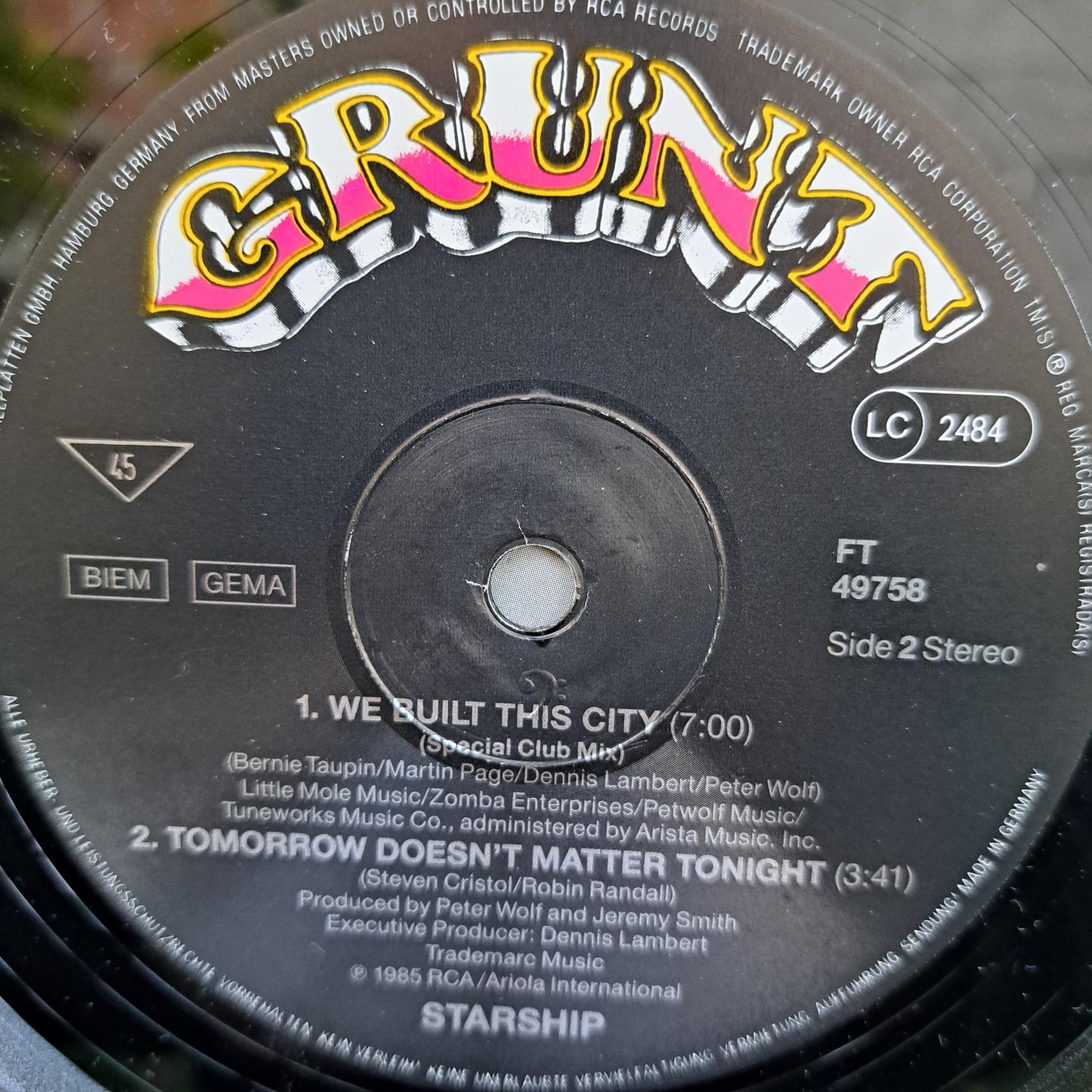 Starship – Nothing's Gonna Stop Us Now Disc VINIL MAXI VG+ (box8) - imagine 2