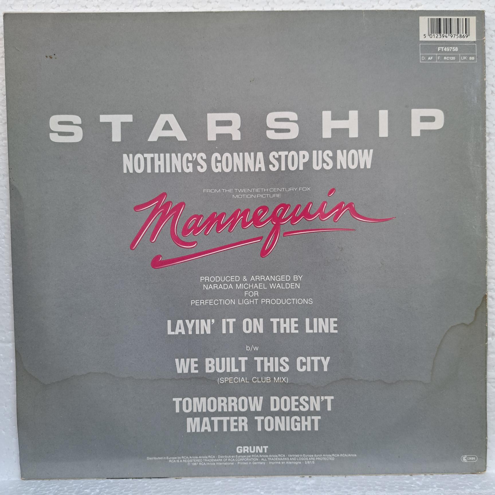 Starship – Nothing's Gonna Stop Us Now Disc VINIL MAXI VG+ (box8) - imagine 3