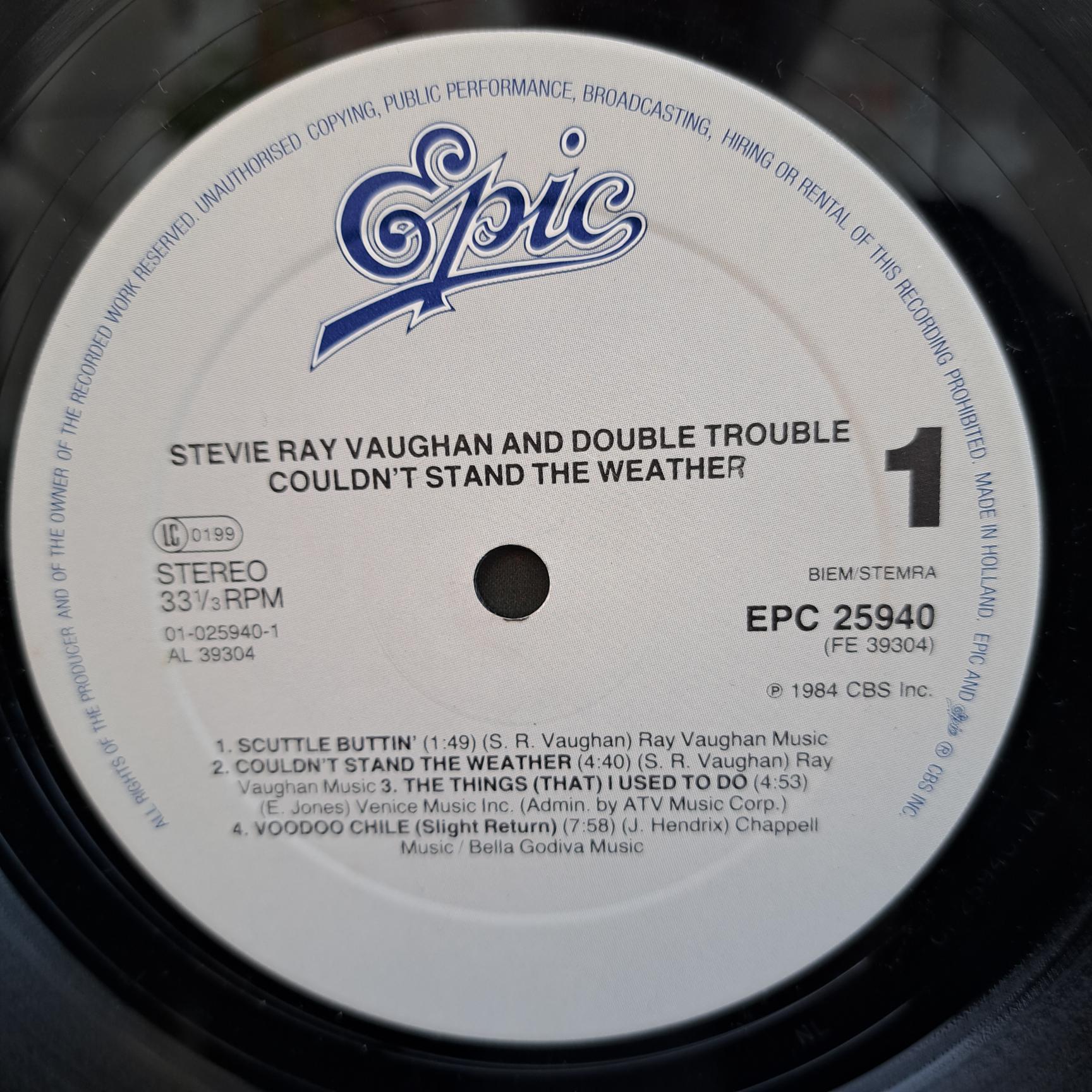 Stevie Ray Vaughan And Double Trouble – Couldn't Stand The Weather Disc VINIL LP VG+ (box3) - imagine 3