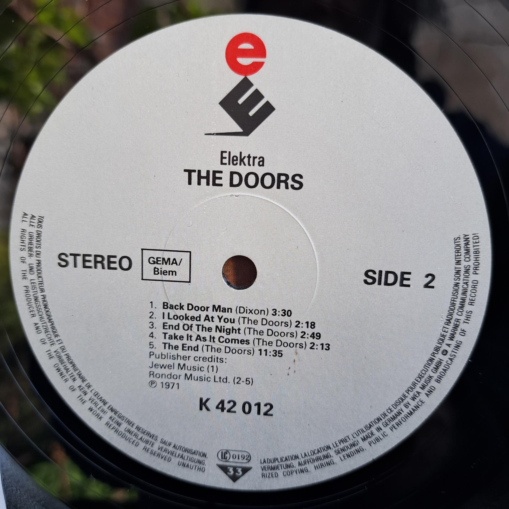 The Doors – The Doors Disc VINIL LP VG+ (box8) - imagine 2