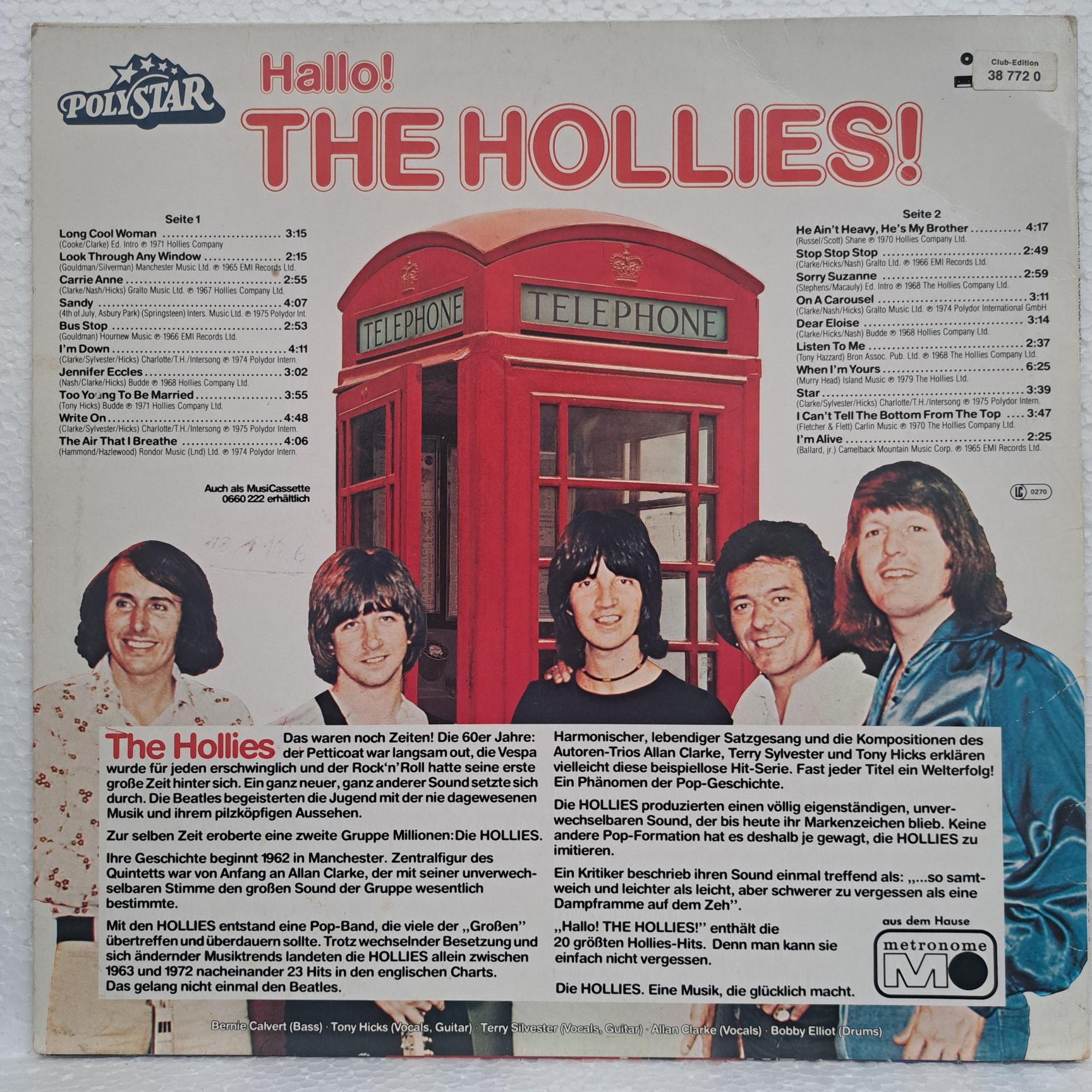 The Hollies – Hallo! The Hollies! Disc VINIL LP VG VG+ (box7) - imagine 3