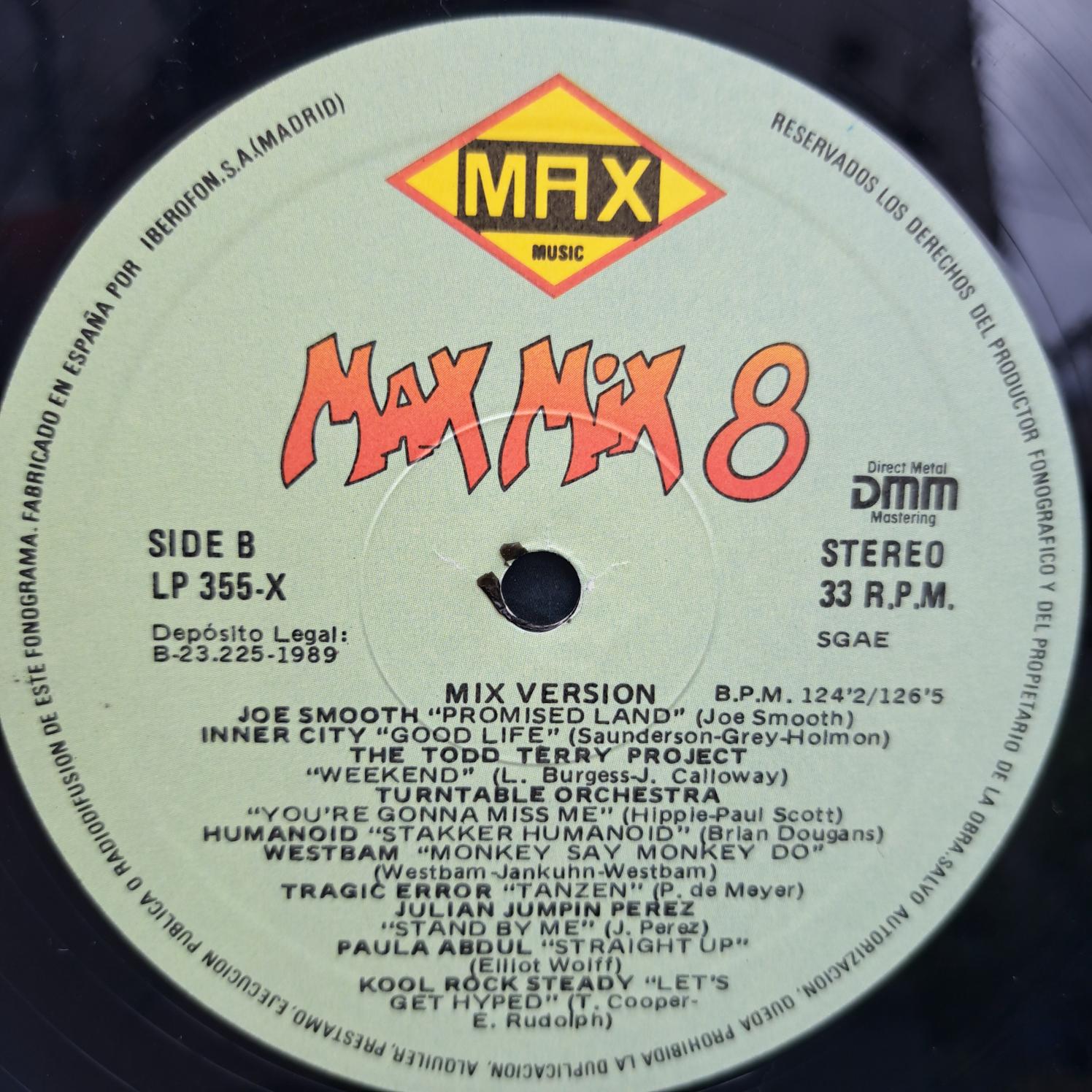 Tony Peret & Jose Maria Castells – Max Mix 8 Disc VINIL 2LP VG+ - imagine 3