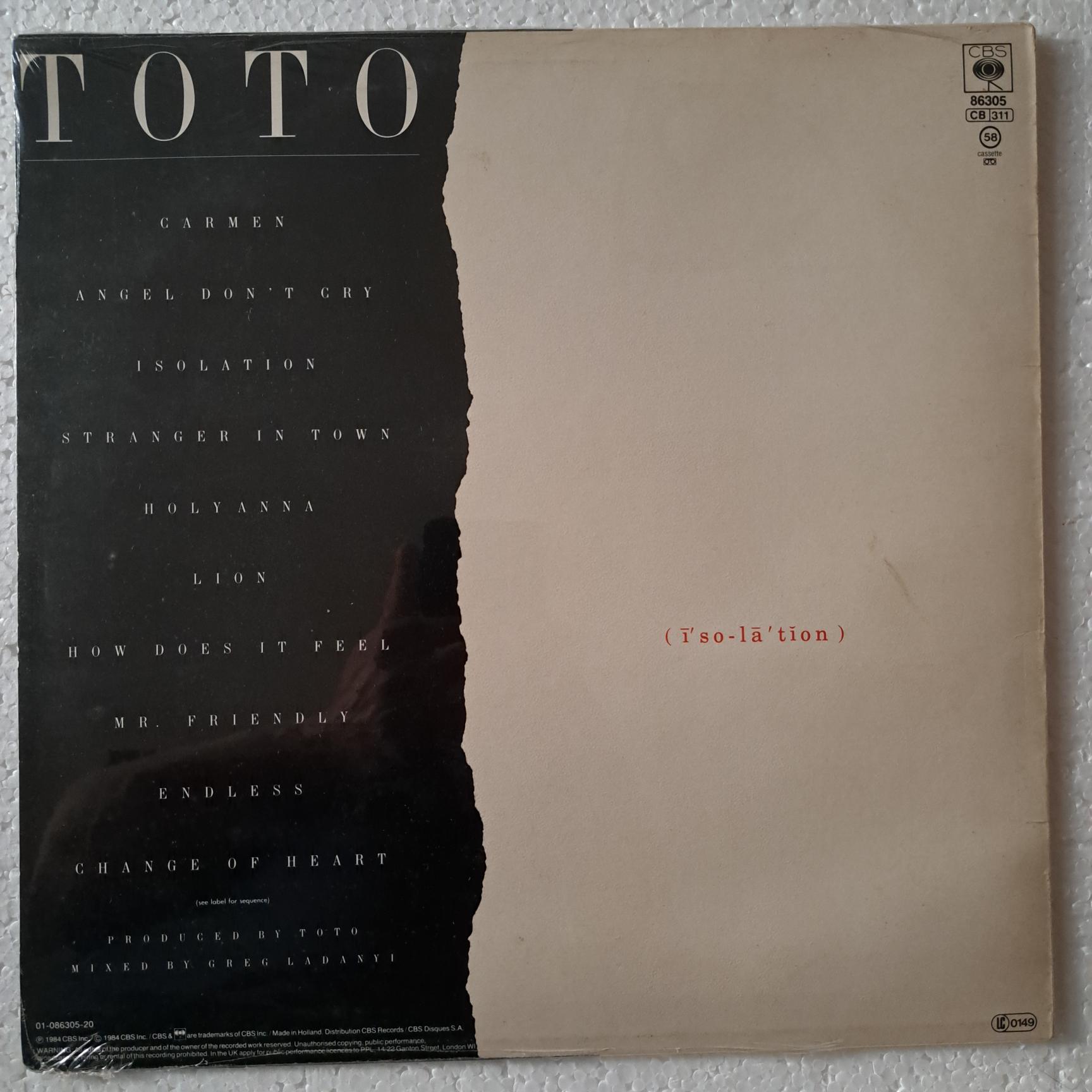 Toto – Isolation DISC VINIL LP VG VG+(box4) resigilat - imagine 2