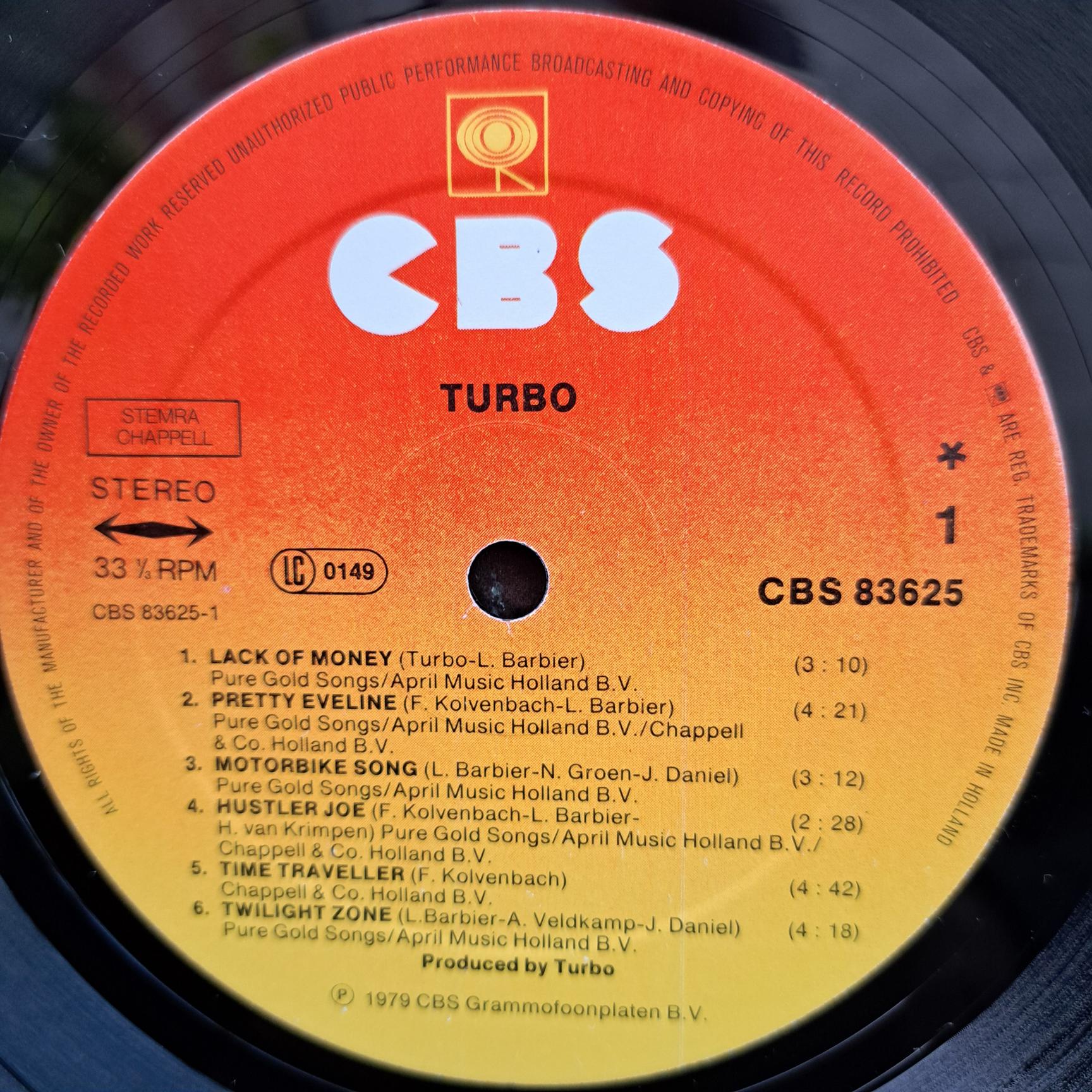 Turbo – Turbo Disc VINIL LP VG+ (box8) - imagine 2
