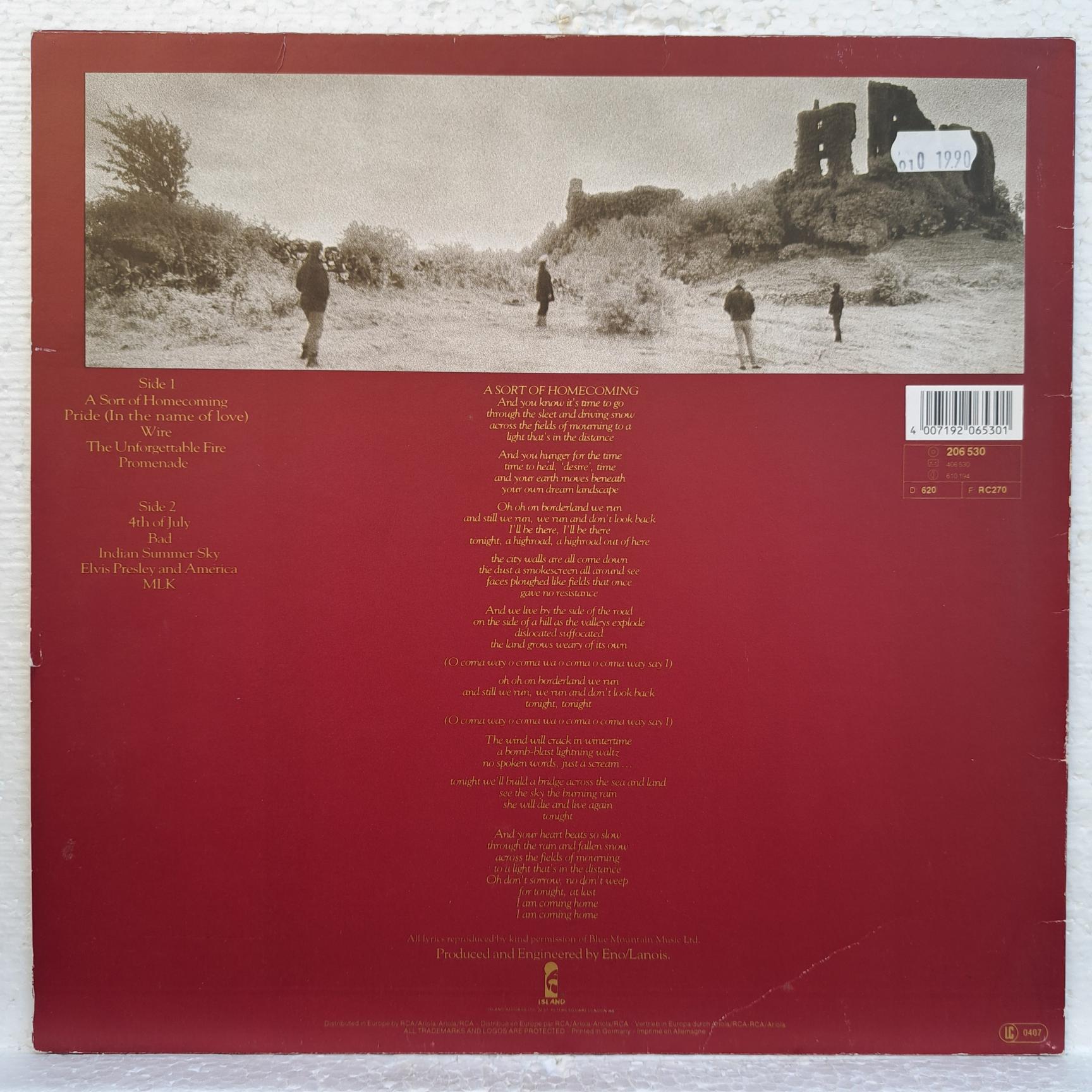 U2 – The Unforgettable Fire Disc VINIL LP VG+ (box3) - imagine 3