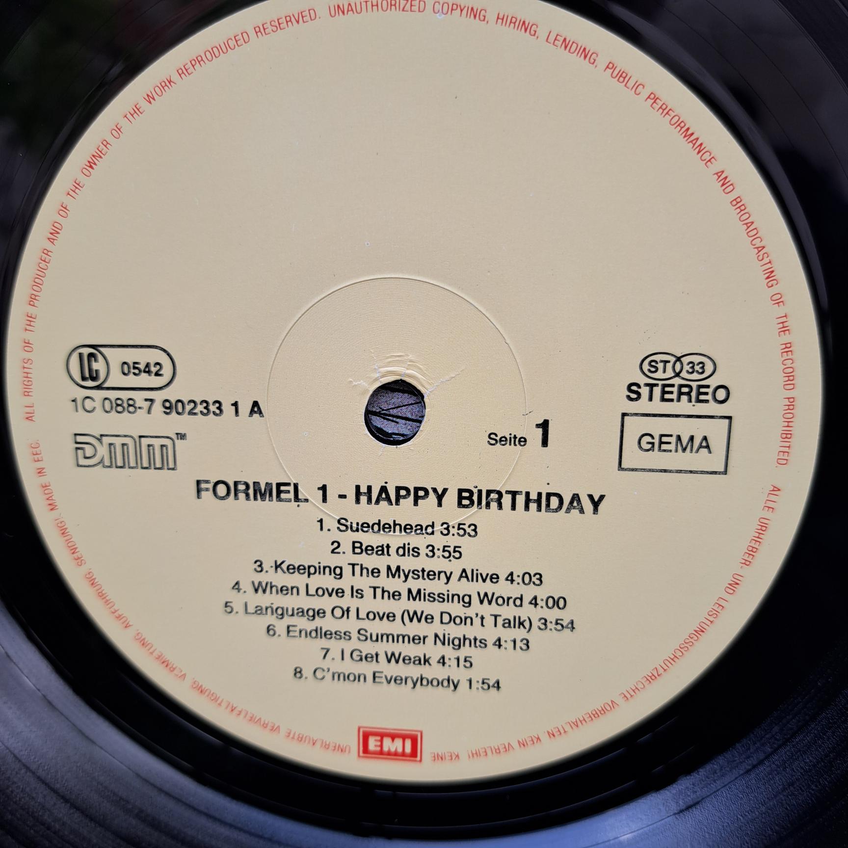 Various – Formel Eins - Happy Birthday Disc VINIL LP VG+ (box8) - imagine 2