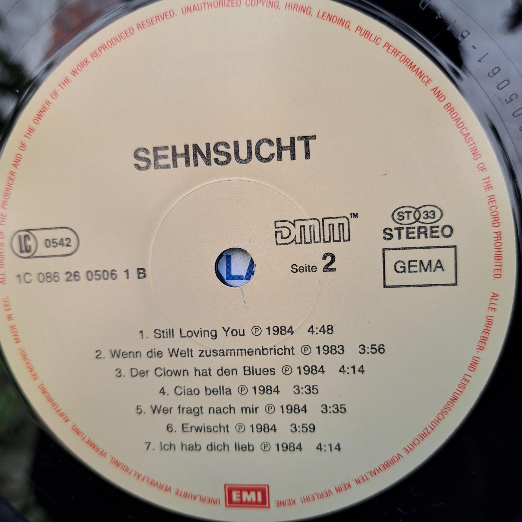 Various – Sehnsucht Disc VINIL LP VG+ (box8) - imagine 2