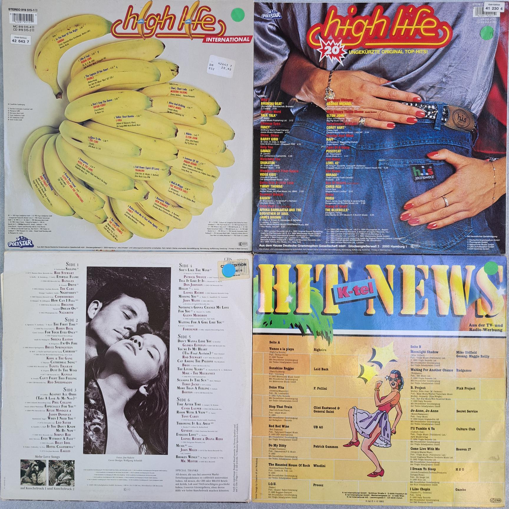 6 Discuri VINIL LP VG VG+ (Box 9:5) Bryan Adams, Elton John, Modern Talking, Double, Dire Straits, Fancy, Savage, George Michael, Chris Rea, Pink Project, UB 40, Laid Back - imagine 2