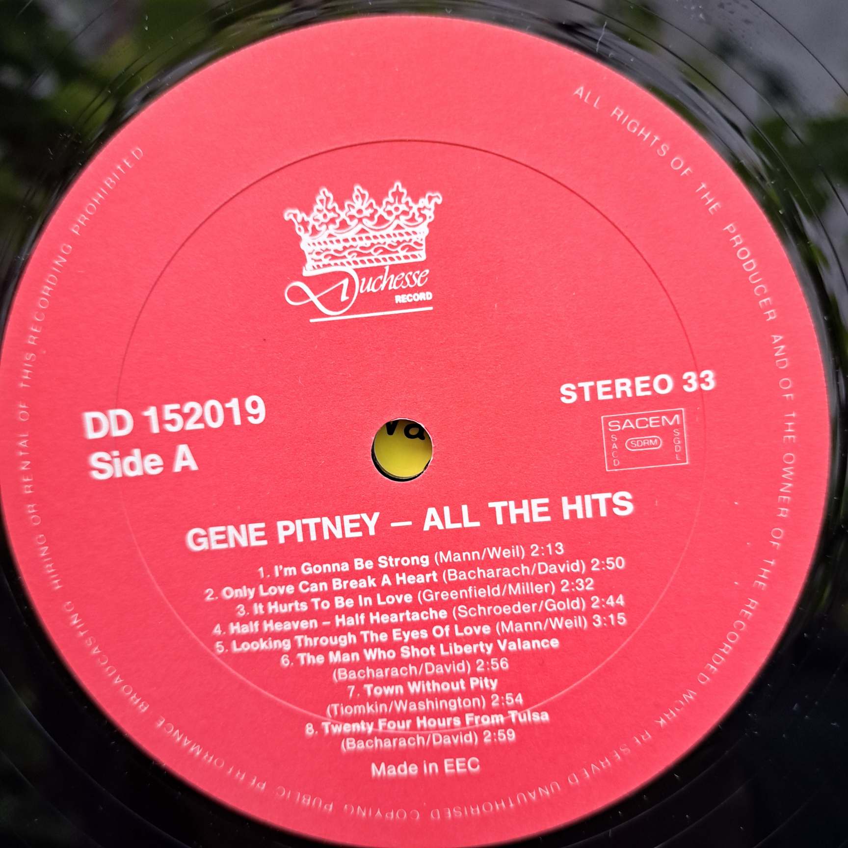 Gene Pitney – Gene Pitney - All The Hits Disc VINIL LP VG VG+ (box2) - imagine 3