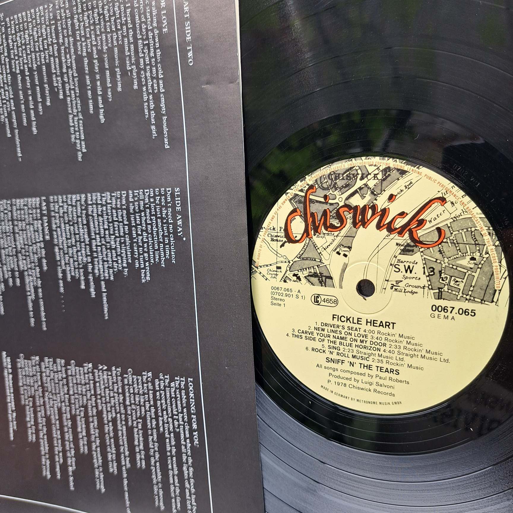 Sniff 'n' The Tears – Fickle Heart Disc VINIL LP VG VG+ (box2) - imagine 2