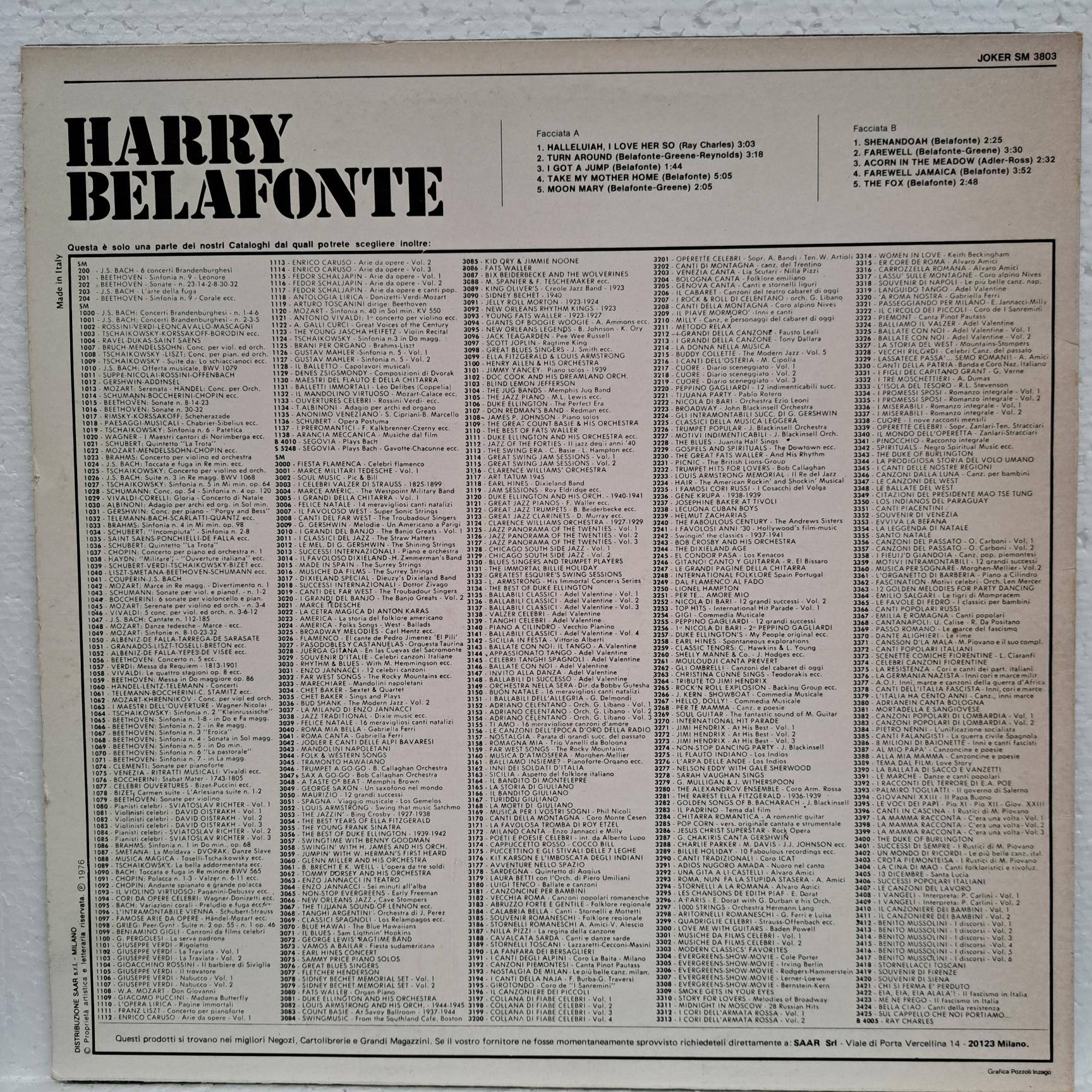 Harry Belafonte Disc VINIL LP VG NU GASESC - imagine 3
