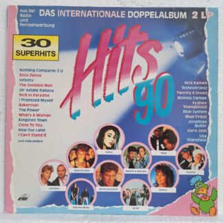 Hits 90 Disc VINIL LP VG+ (R) compilatie Alannah Myles, Lisa Stansfield, Nick Kamen, Roxette, Ub 40, Vaya Con Dios, Snap, Guru Josh, Sandra , Blue System, Depeche Mode, Twenty 4 Seven