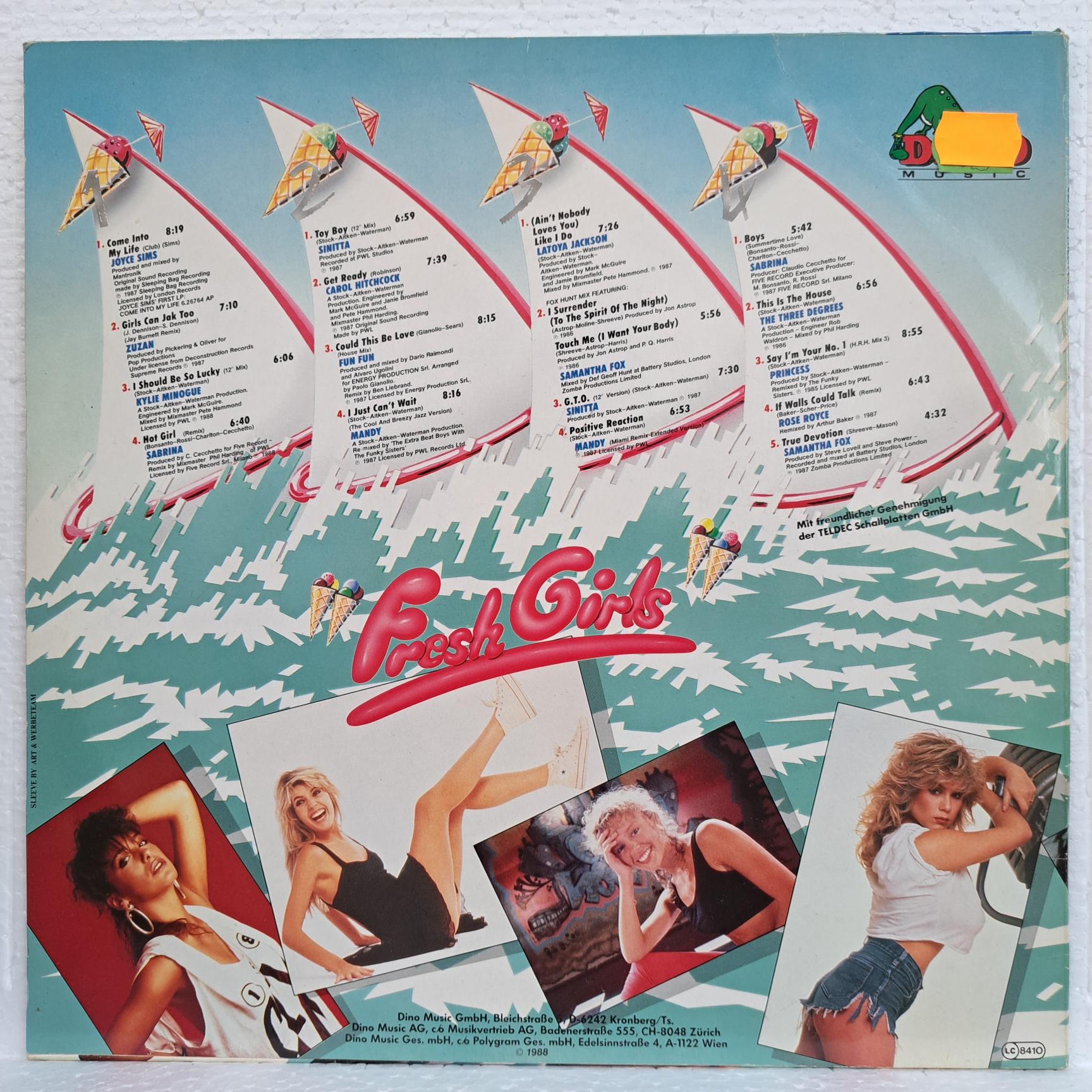 Kylie Minogue - The Three Degrees - Sinitta - Samantha Fox, Princess, Joyce Sims, Sabrina, Latoya Jackson, Mandy - Fresh Girls 2 x Disc VINIL 2LP VG VG- - imagine 4
