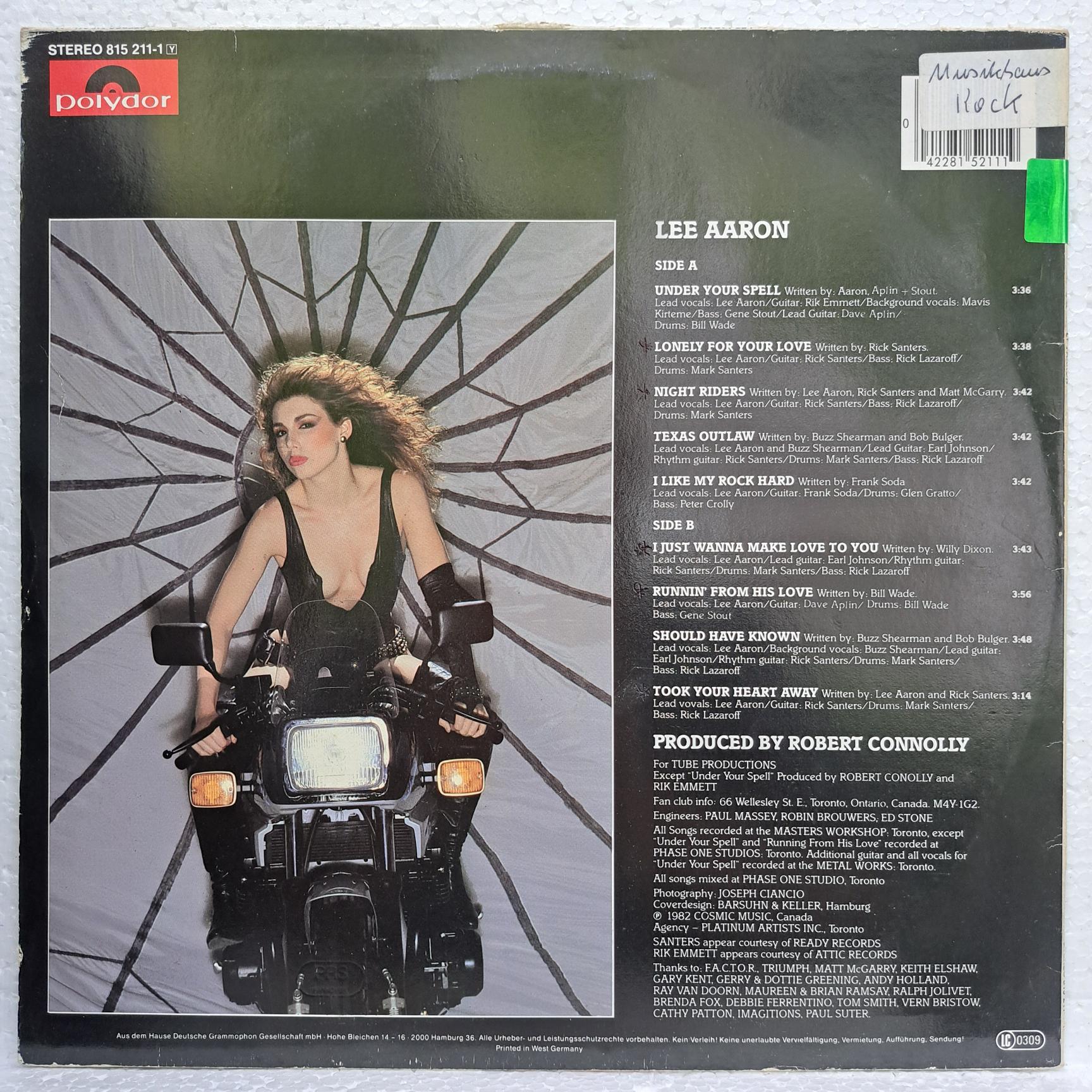 Lee Aaron – Lee Aaron Disc VINIL LP VG+ (BOX5) - imagine 2