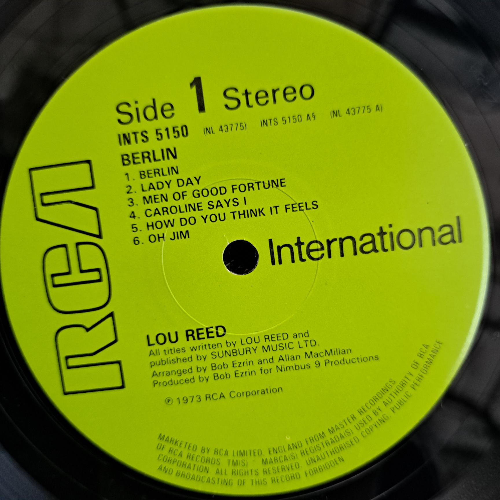 Lou Reed – Berlin Disc VINIL LP VG VG- - imagine 3