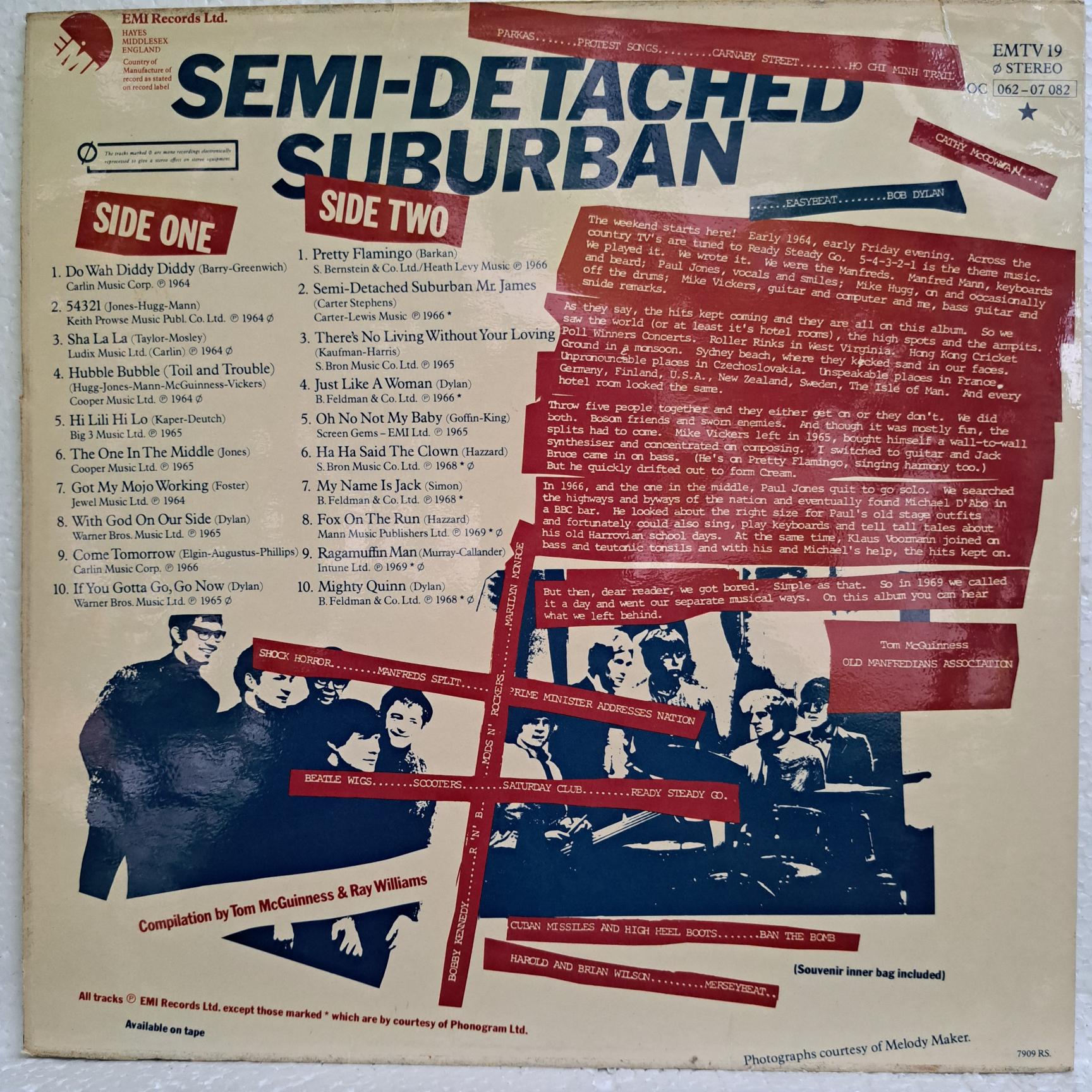 Manfred Mann – Semi-Detached Suburban (20 Great Hits Of The Sixties) UK Disc VINIL LP VG+ (BOX5) - imagine 2