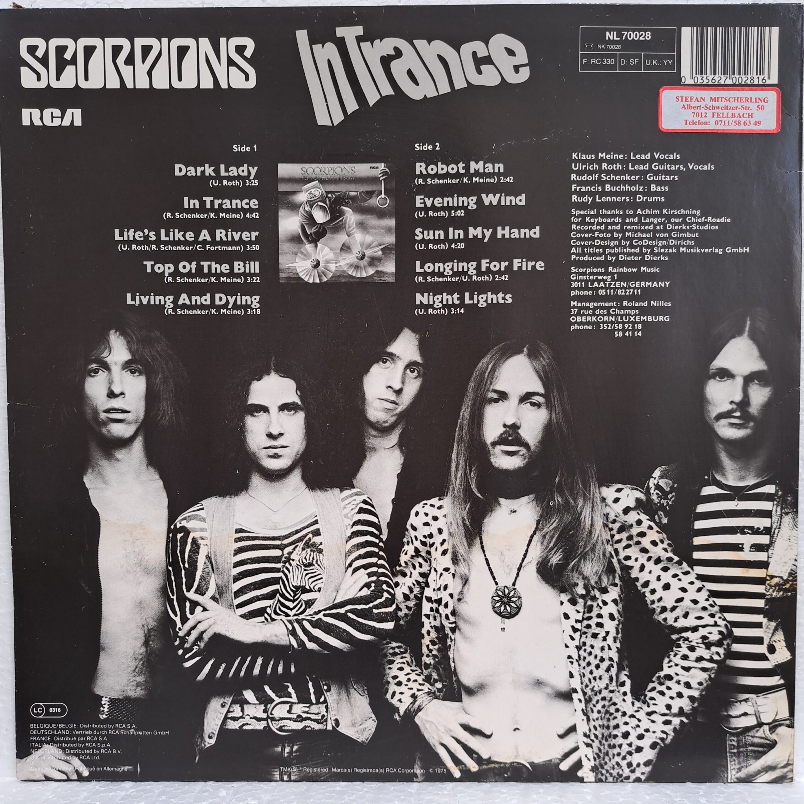 Scorpions – In Trance Disc VINIL LP VG+ - imagine 2