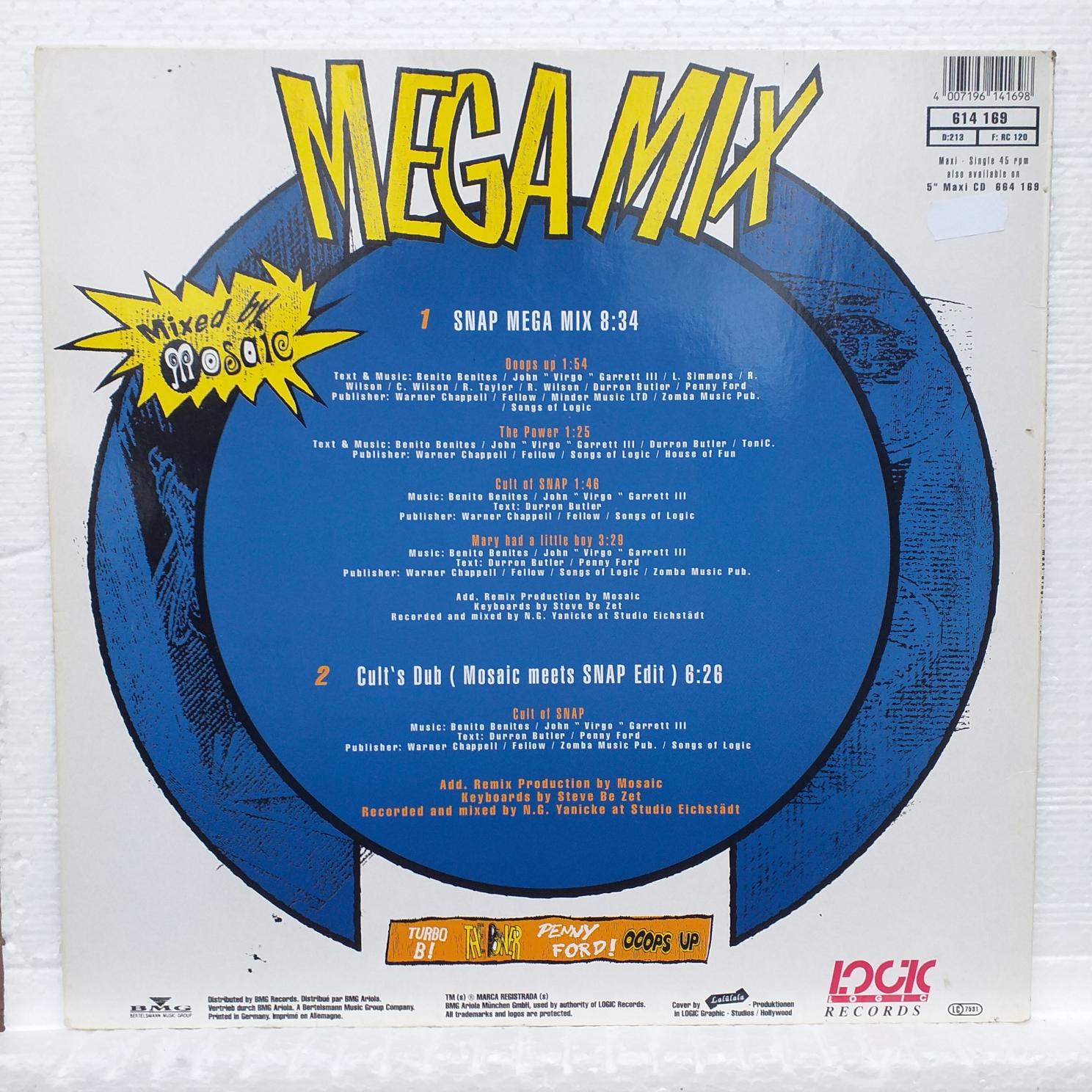 Snap! – Mega Mix Disc VINIL MAXI VG+ (REPOSTAT) - imagine 2