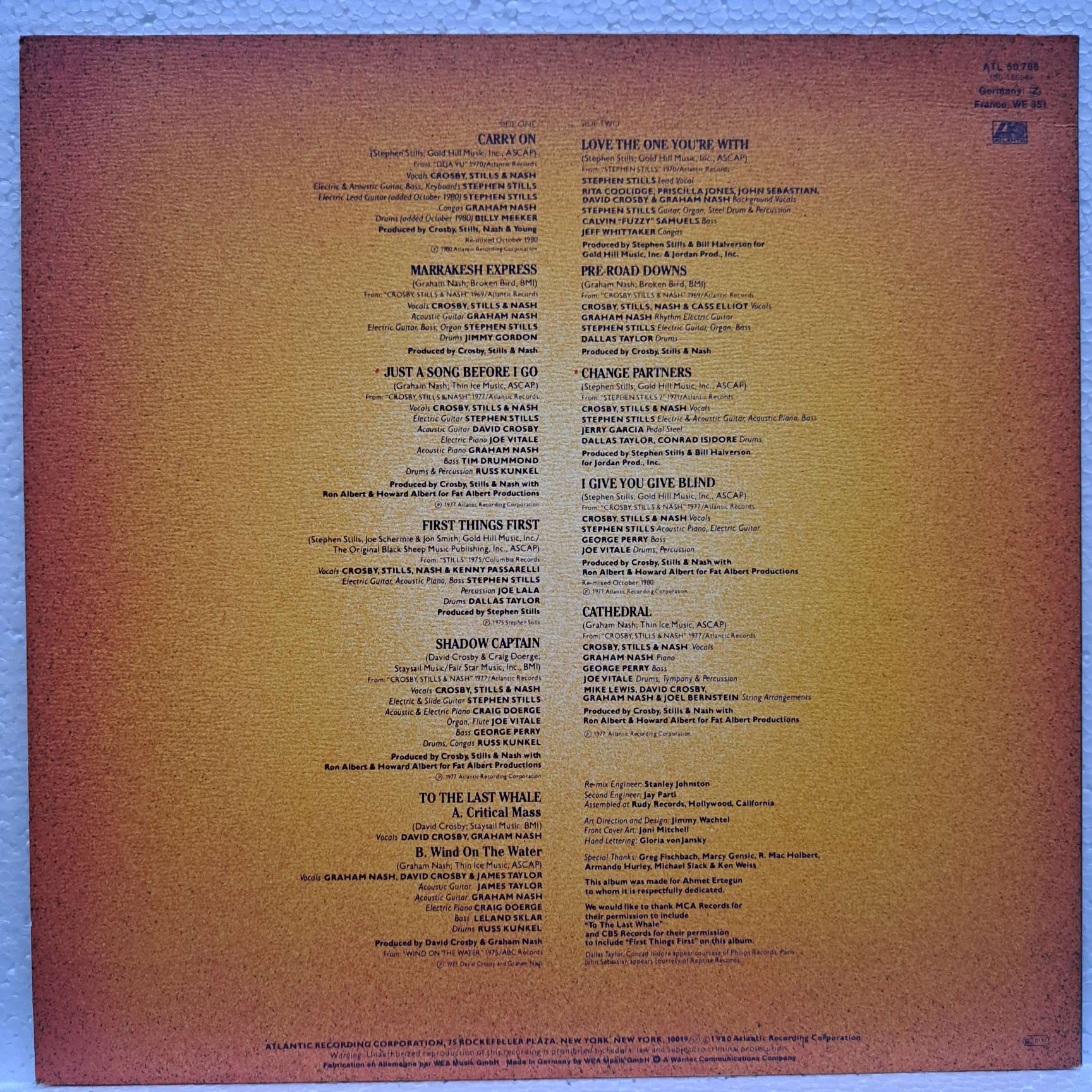 Crosby, Stills & Nash – Replay Disc VINIL LP VG+ (boxE) - imagine 3
