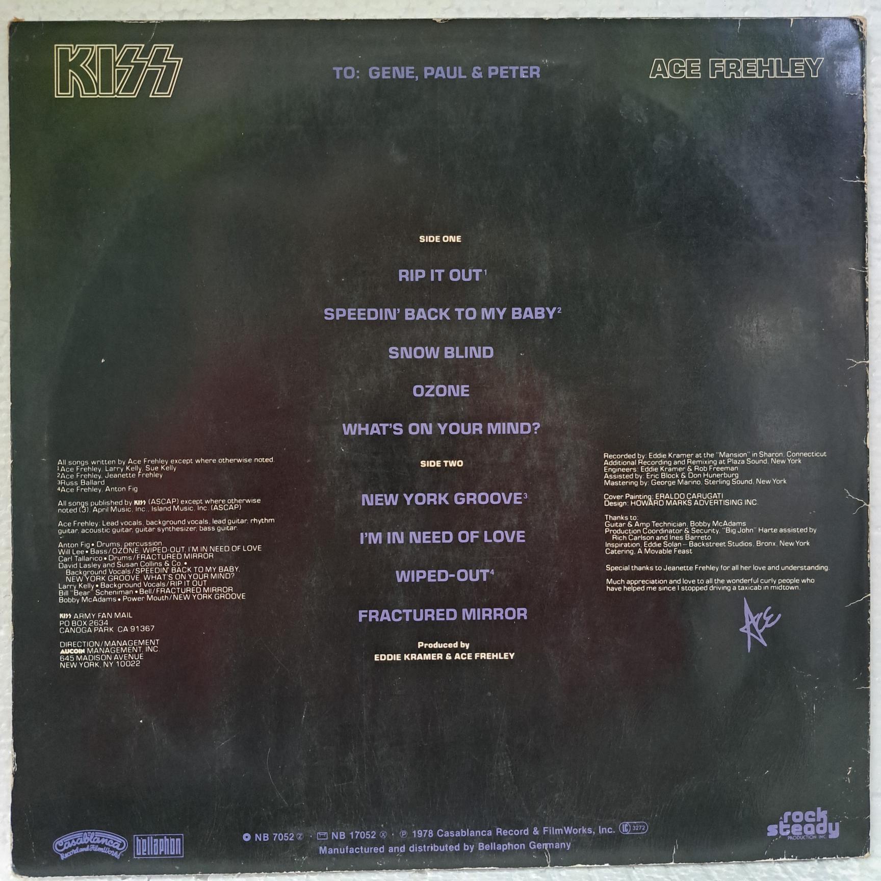 Kiss, Ace Frehley – Ace Frehley Disc VINIL LP VG (BOXC) - imagine 3
