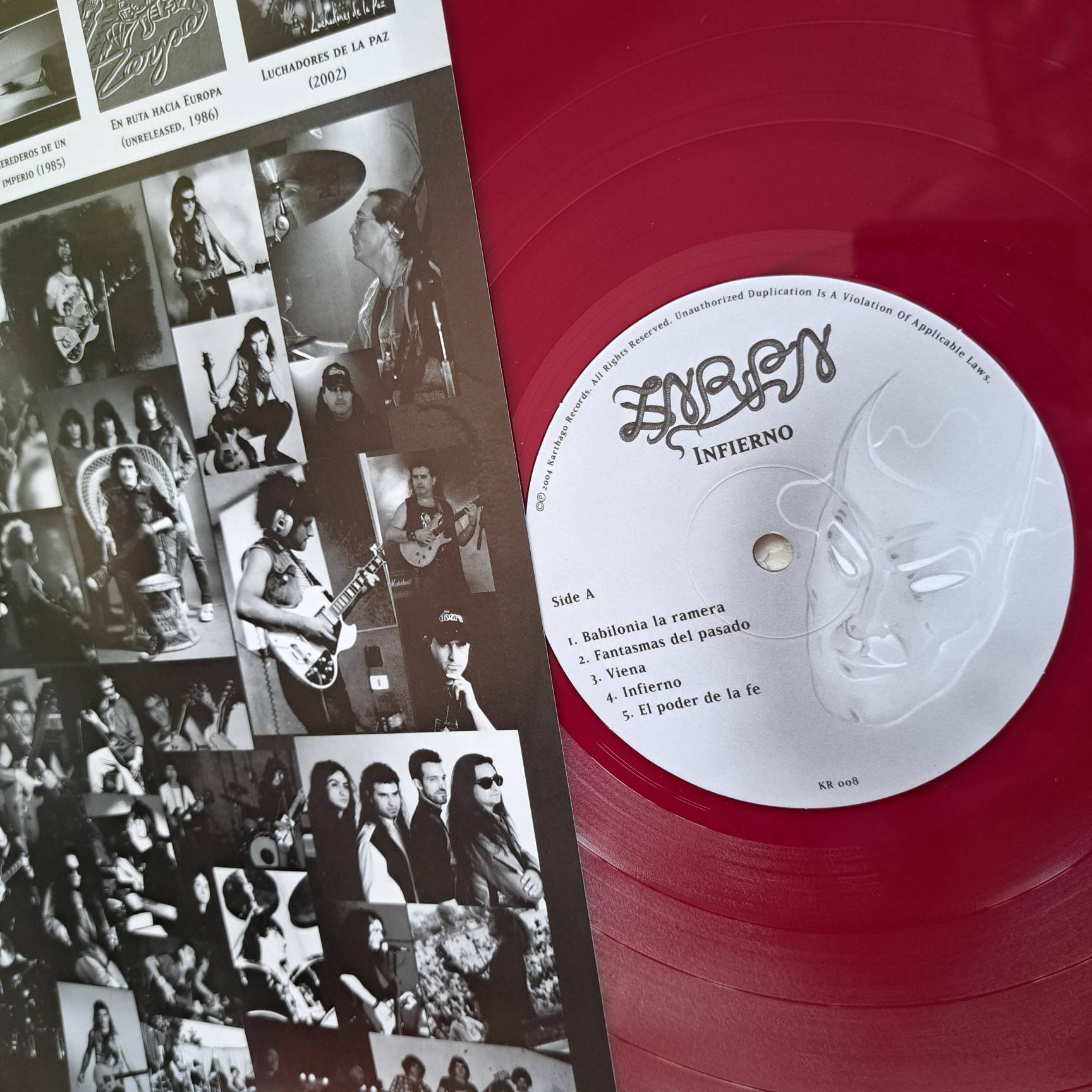 Zarpa – Infierno - Disc VINIL LP (NOU SIGILAT) - imagine 2