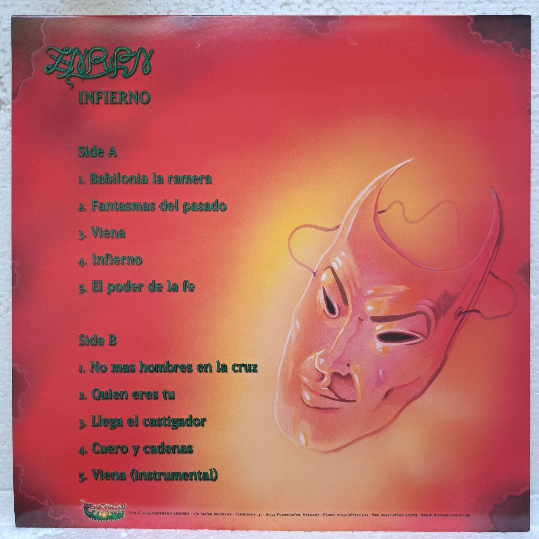 Zarpa – Infierno - Disc VINIL LP (NOU SIGILAT) - imagine 3