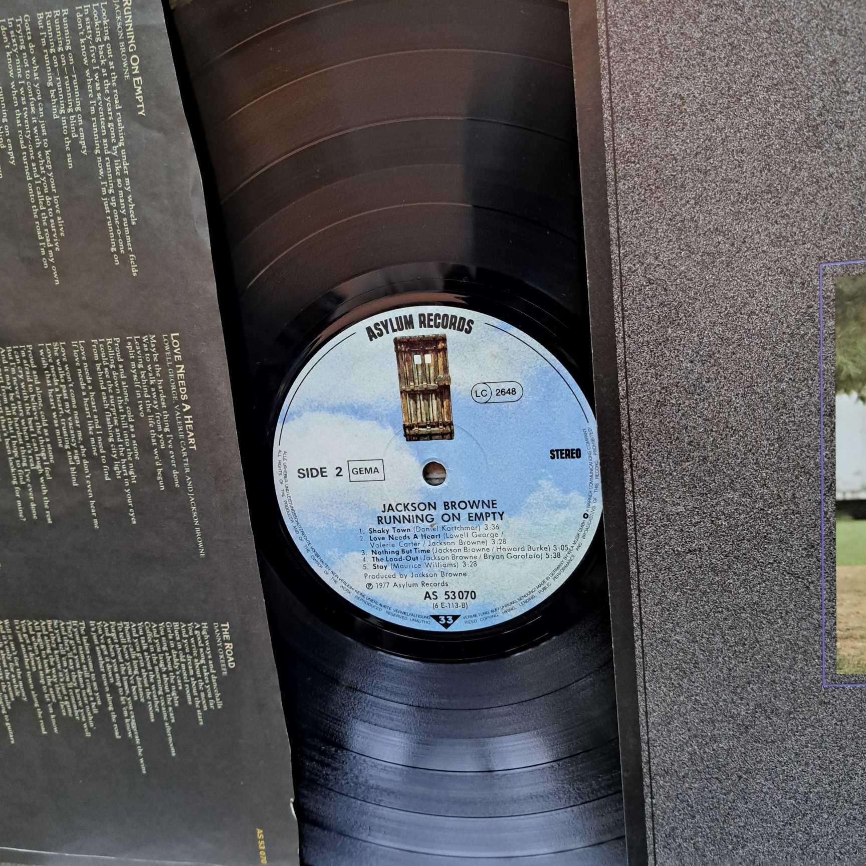 Jackson Browne – Running On Empty Disc VINIL LP VG+ (BOXE) - imagine 2
