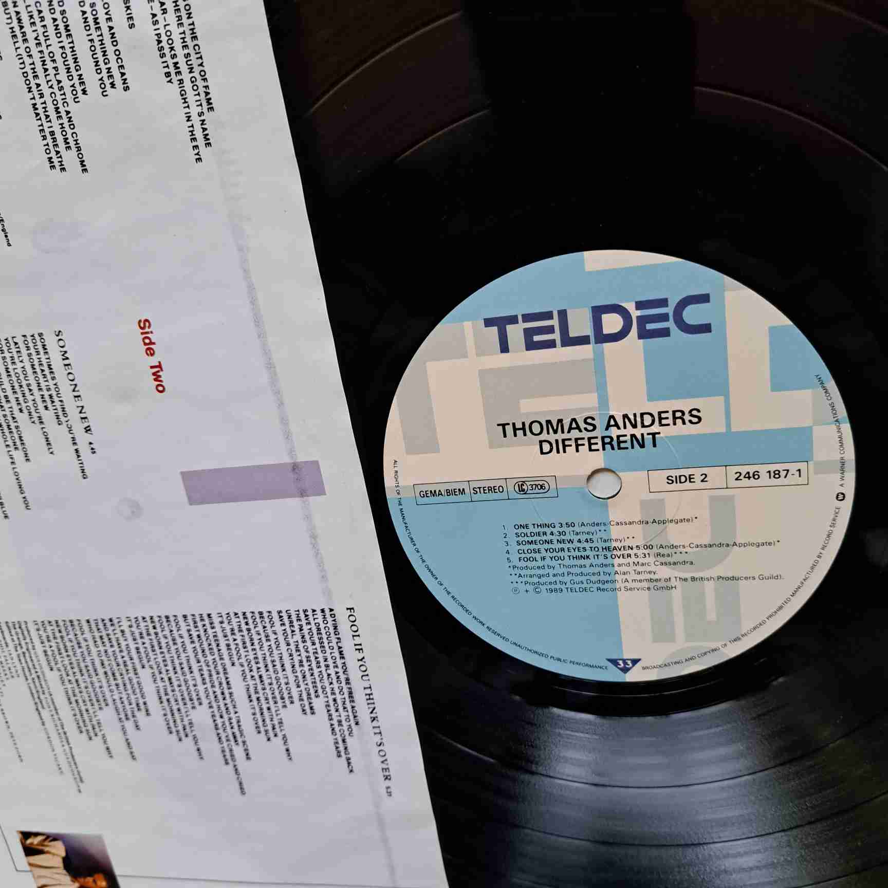 Thomas Anders – Different Disc VINIL LP VG+ (BOXI) - imagine 2