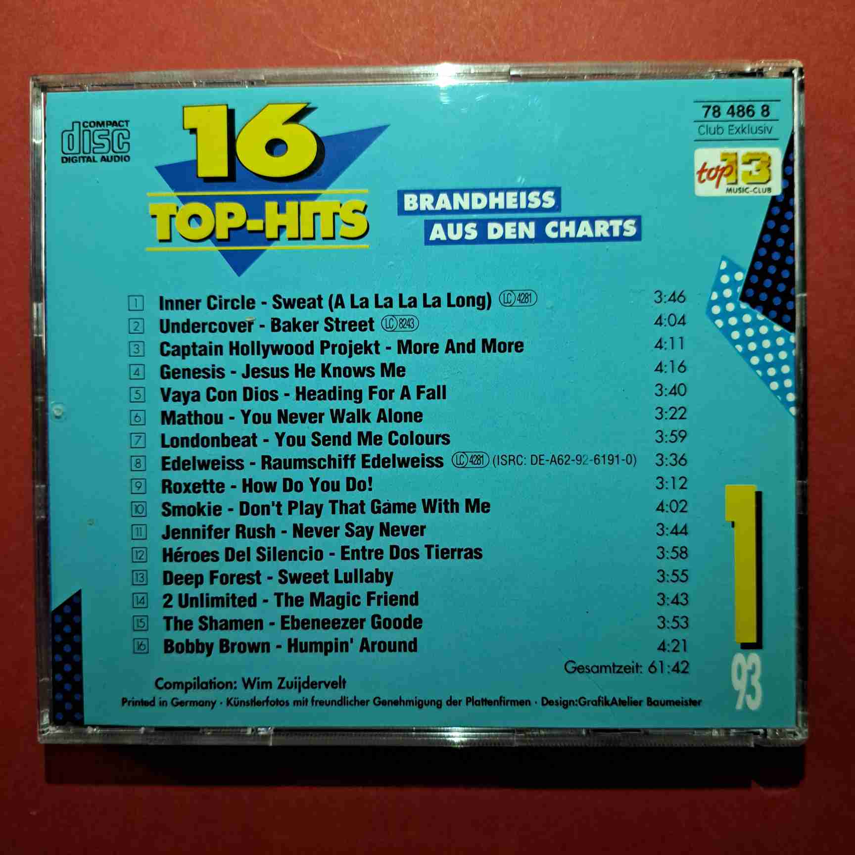 16 Top-Hits International 1/93 - Inner Circle, Genesis, Smokie, Roxette - CD audio (C1) - imagine 3
