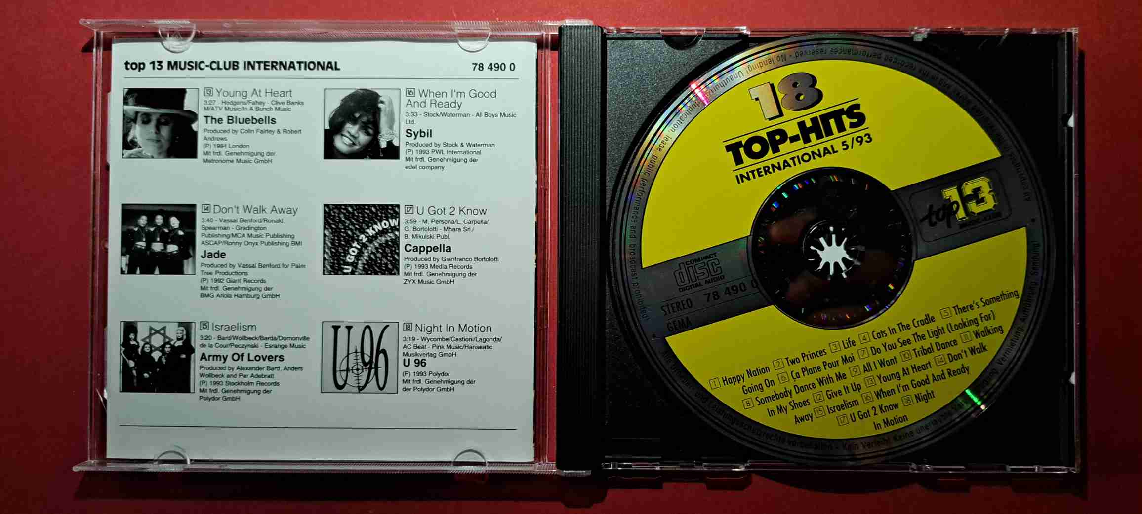 18 Top-Hits International 5/93 - Depeche Mode, Snap, Haddaway, Unlimited- CD audio (C1) - imagine 2