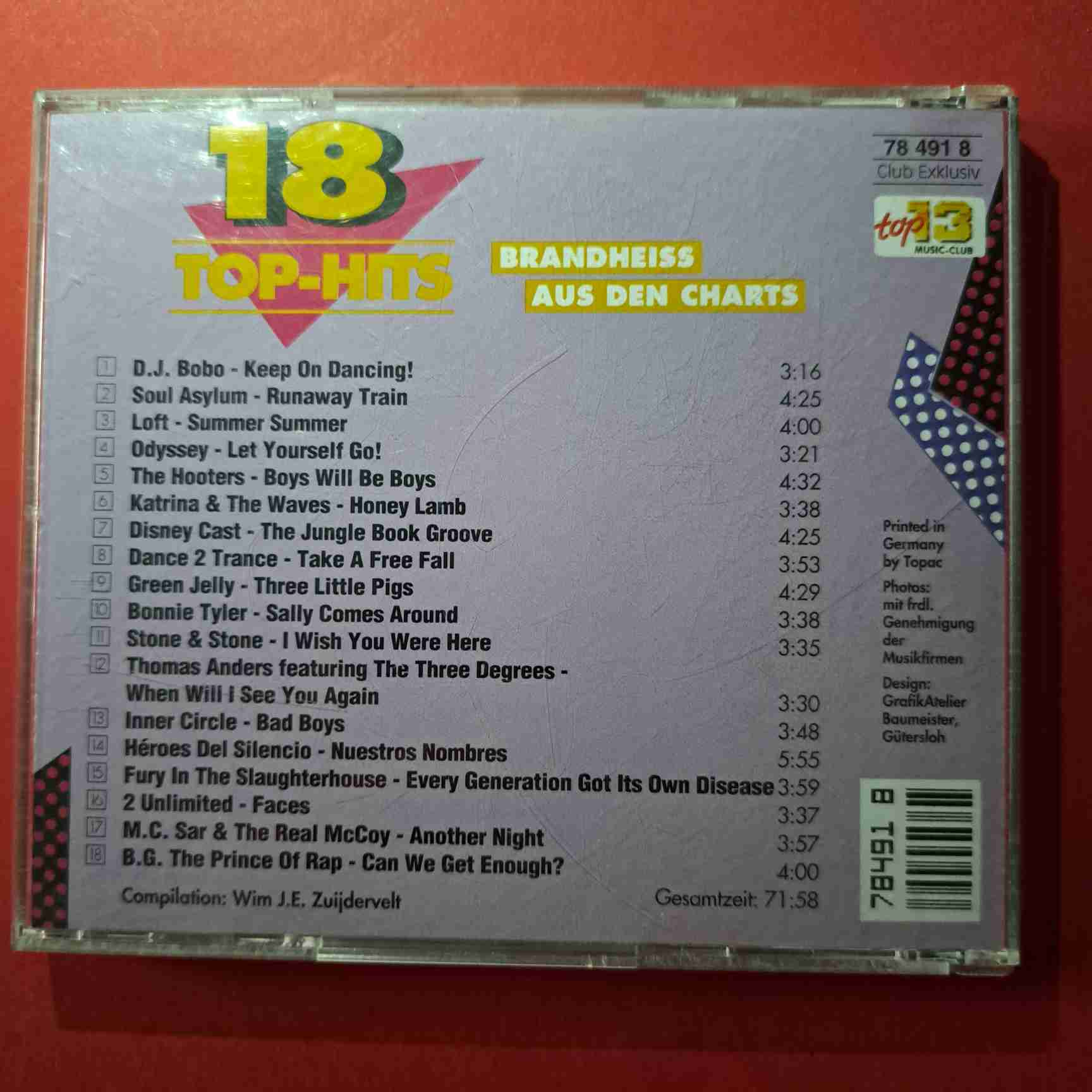 18 Top-Hits International 6/93 – DJ BoBo, Dance 2 Trance, Inner Circle, Stone & Stone – CD audio (C1) - imagine 3
