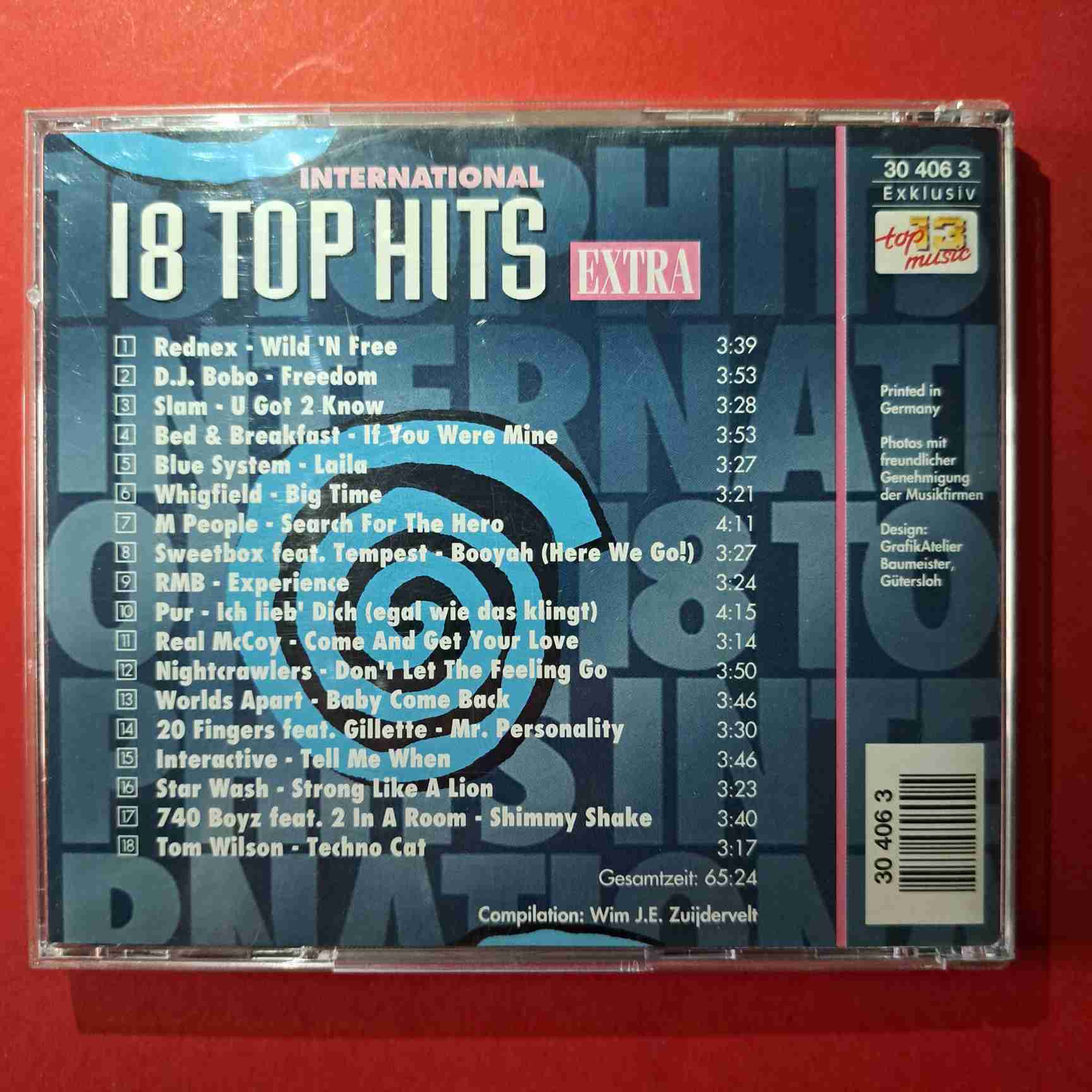 18 Top Hits International Extra – DJ BoBo, Slam, Blue System, Nightcrawlers – CD audio (C1) - imagine 3
