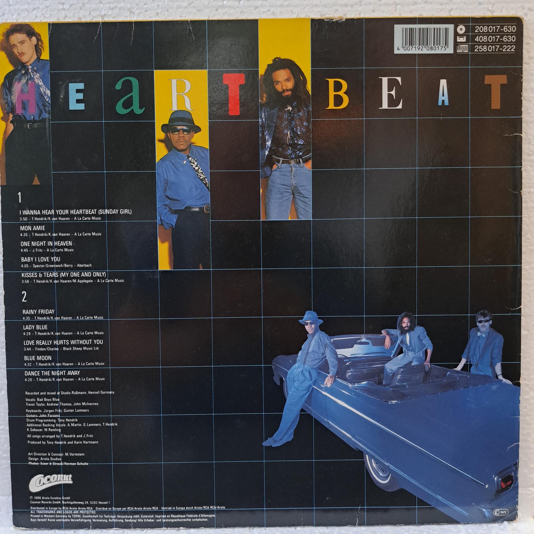 Bad Boys Blue – Heartbeat Disc VINIL LP VG+ (BOXC) - imagine 2